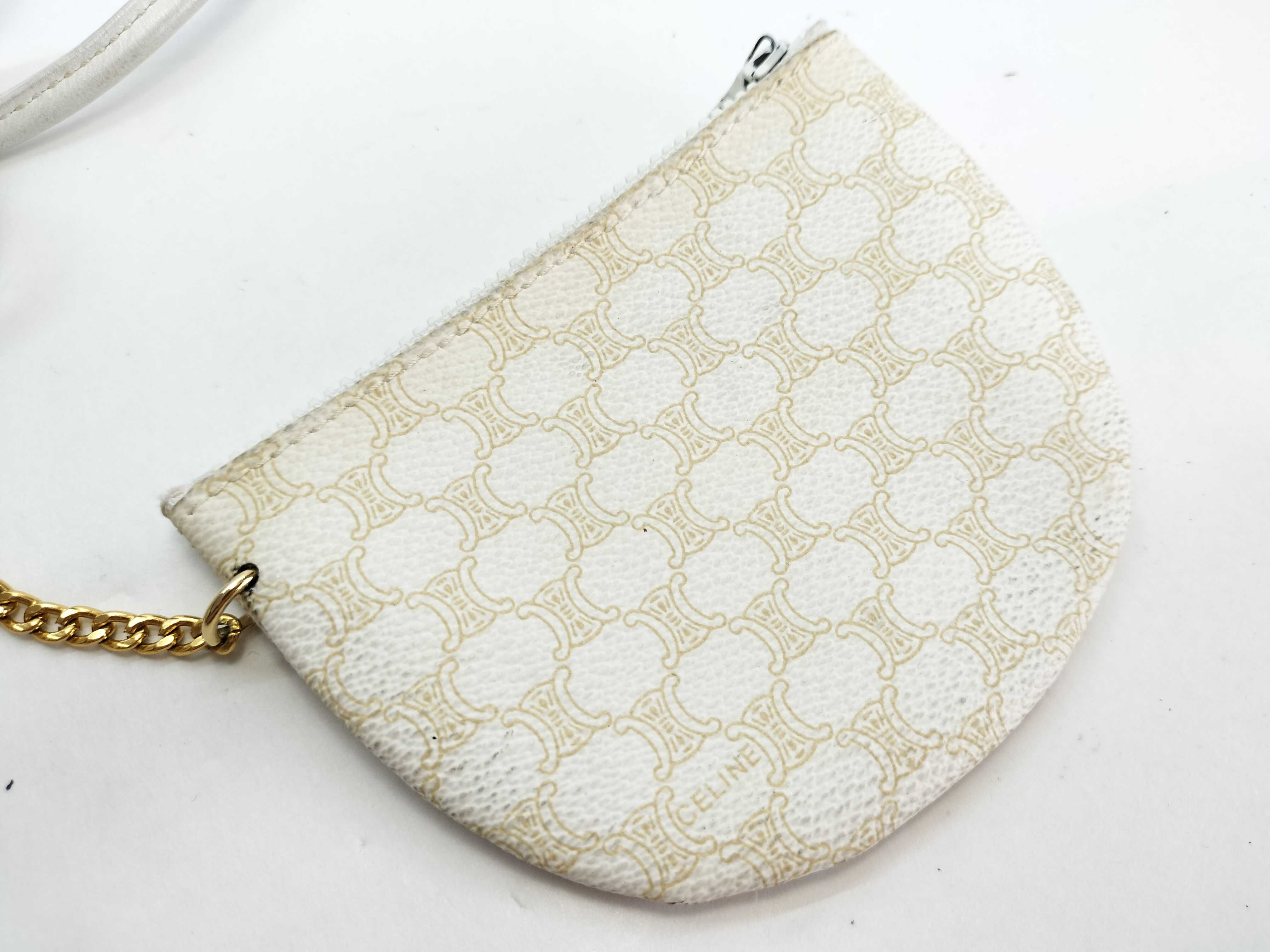 Macadam Drawstring Shoulder Bag with Pouch, White — view 10