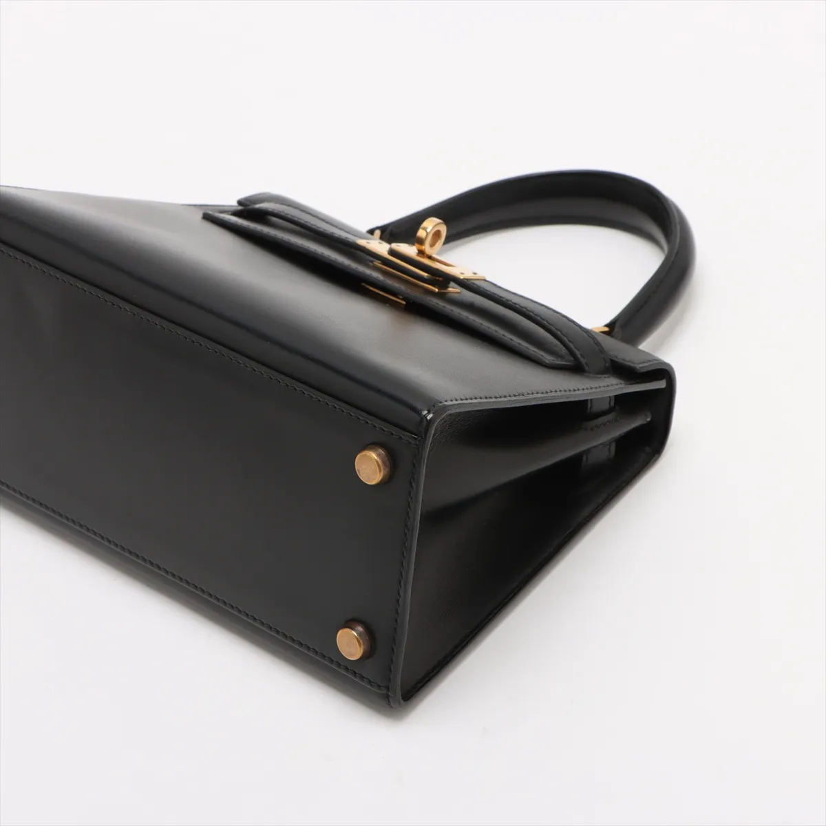 [Individually wrapped] Hermes Mini Kelly 20 Serie Box Calf Black Gold Hardware S:1989 — view 3