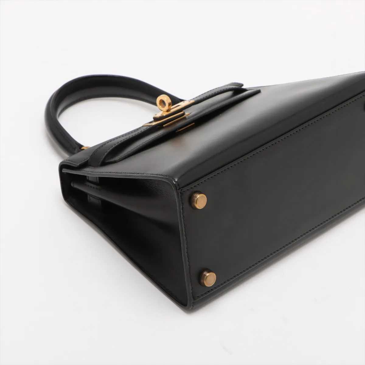 [Individually wrapped] Hermes Mini Kelly 20 Serie Box Calf Black Gold Hardware S:1989 — view 4