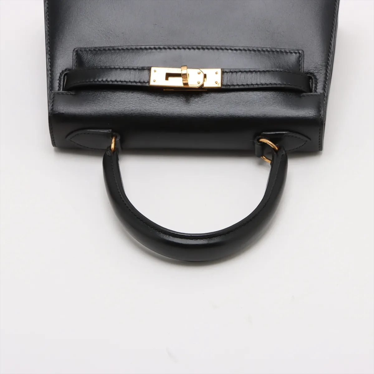 [Individually wrapped] Hermes Mini Kelly 20 Serie Box Calf Black Gold Hardware S:1989 — view 5