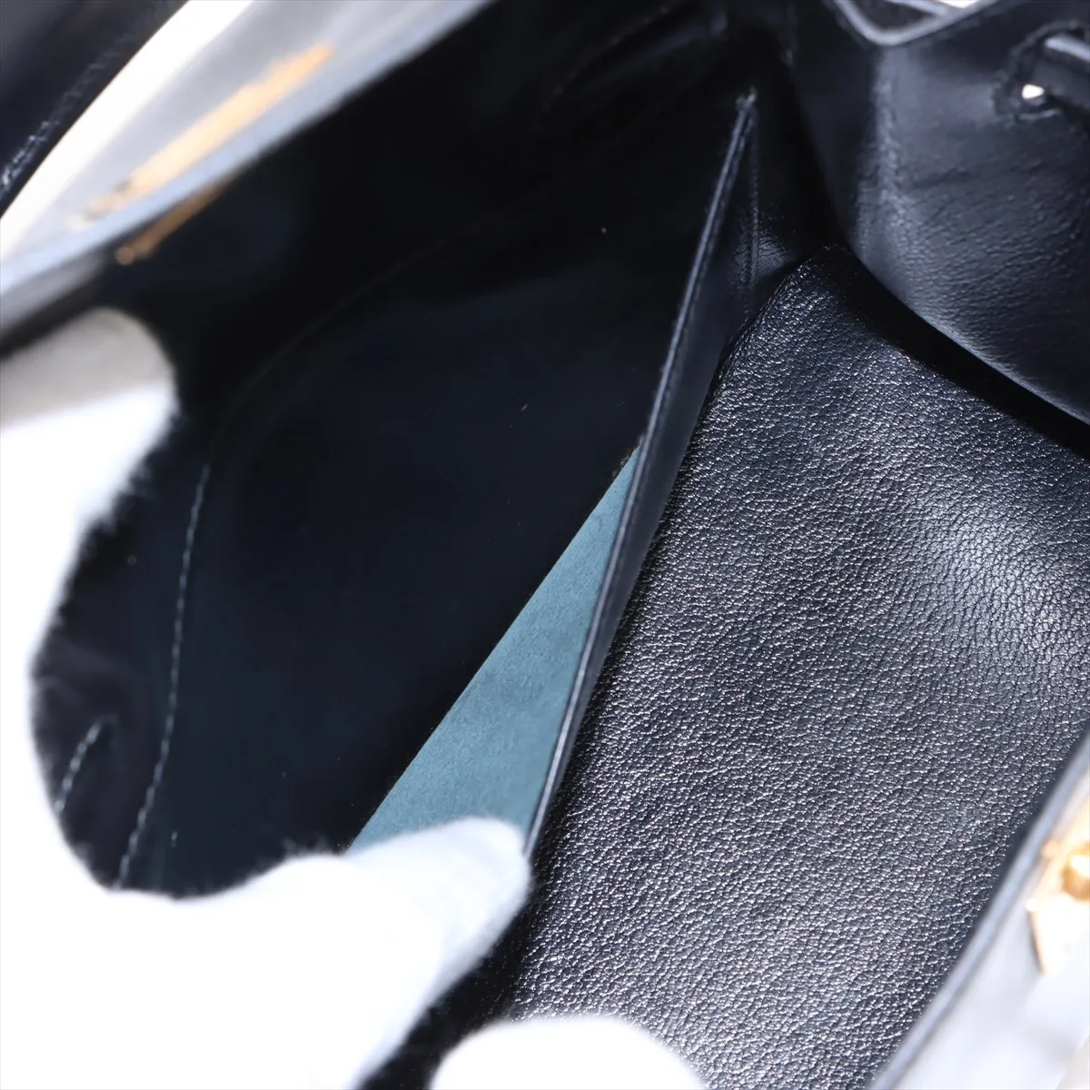 [Individually wrapped] Hermes Mini Kelly 20 Serie Box Calf Black Gold Hardware S:1989 — view 9