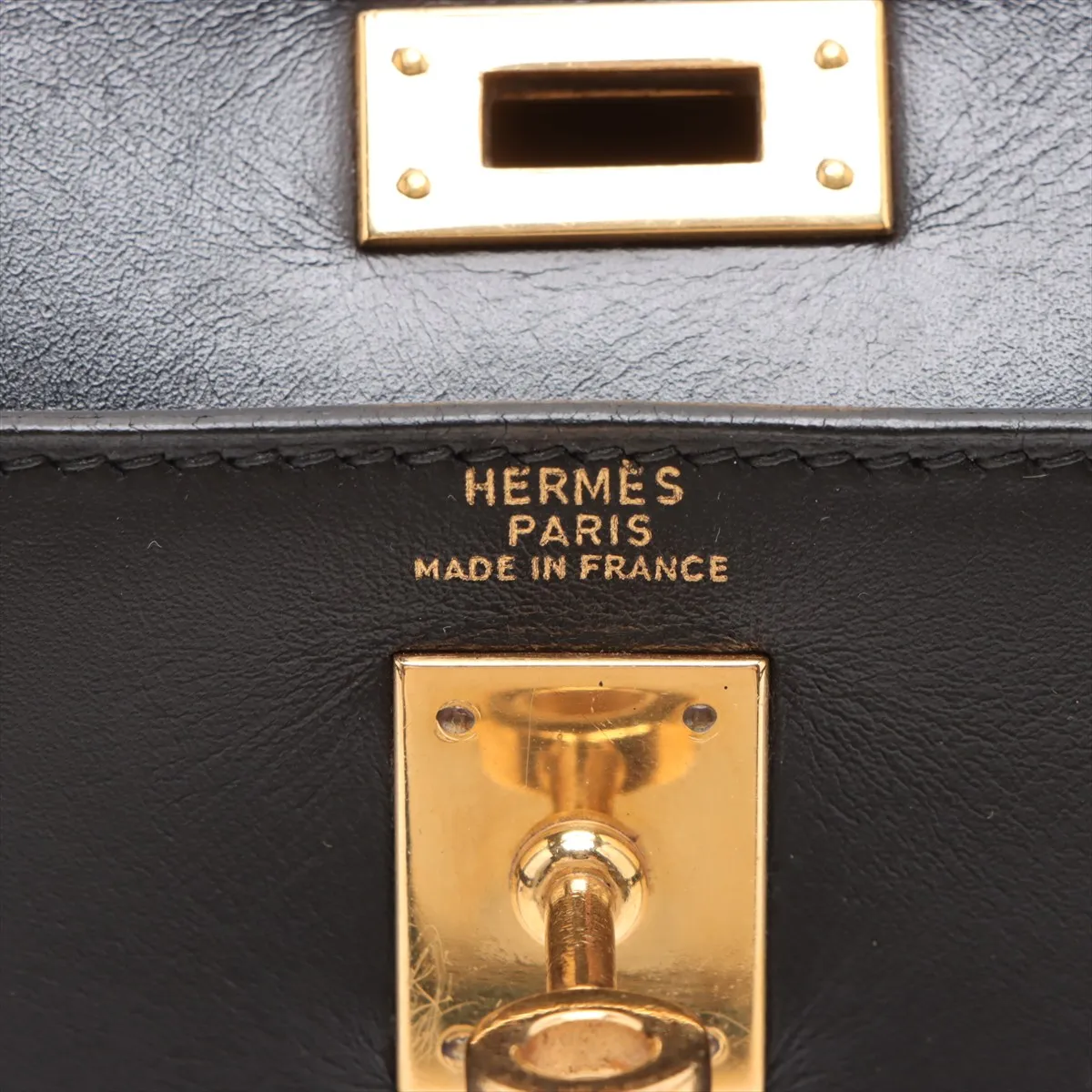 [Individually wrapped] Hermes Mini Kelly 20 Serie Box Calf Black Gold Hardware S:1989 — view 10