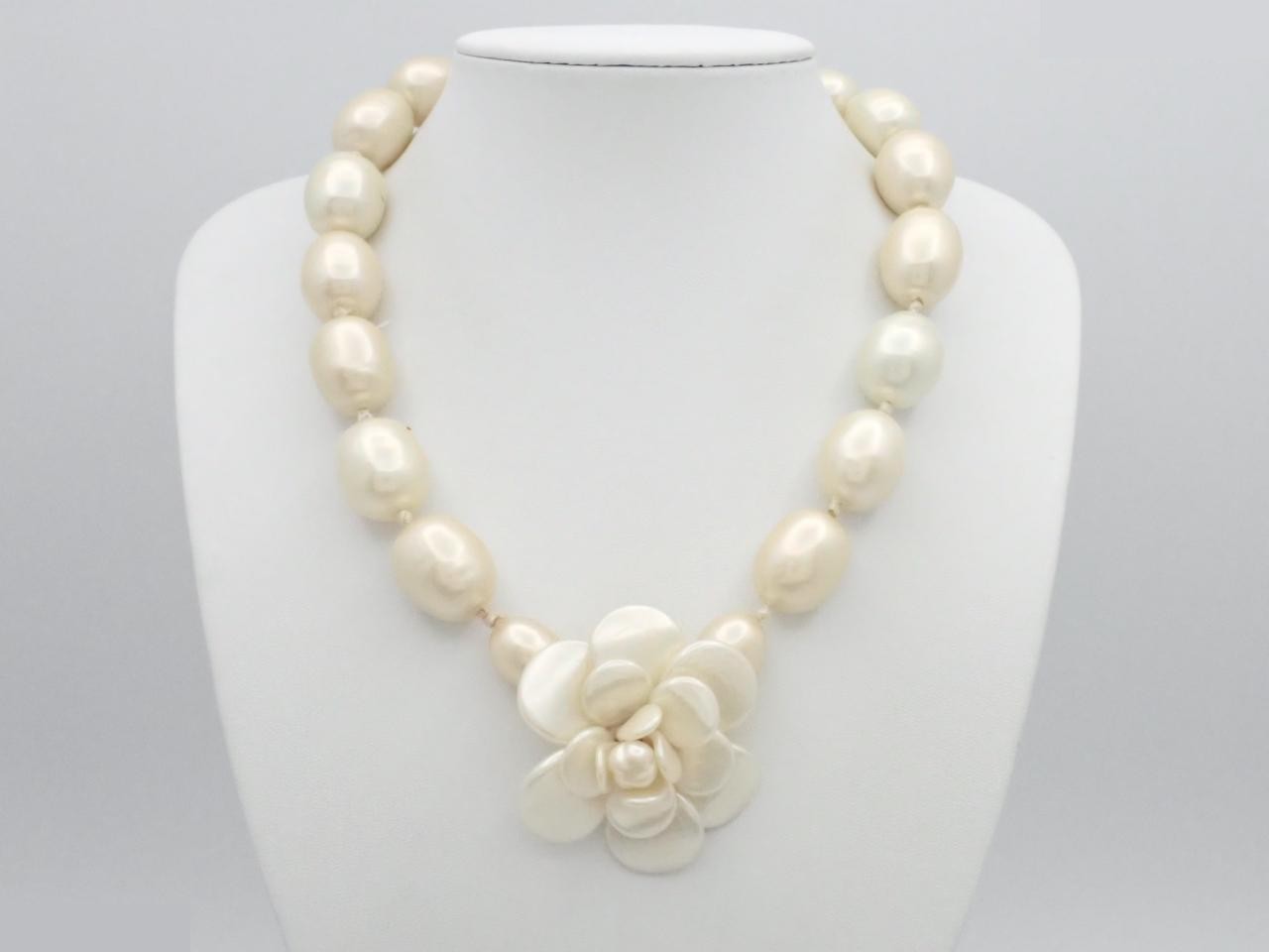 Pearl Camellia Necklace — view 3