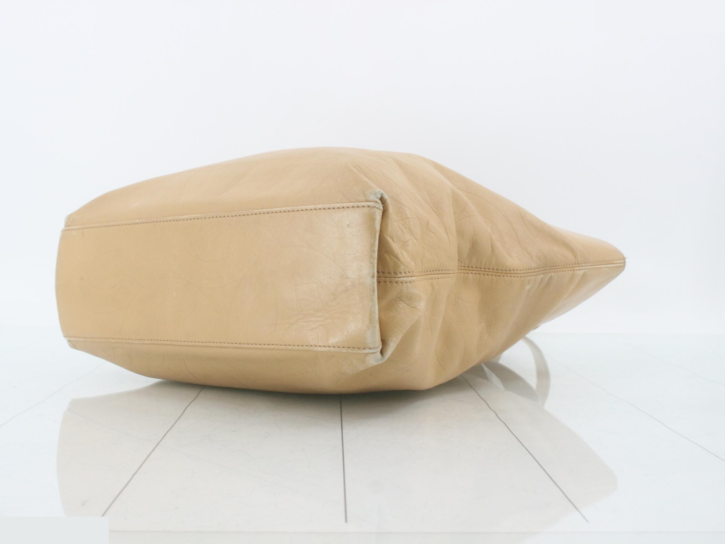Leather Coco Mark Tote Bag — view 6