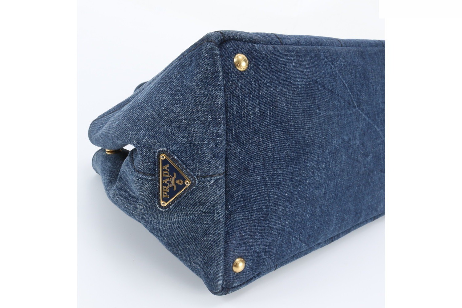 Canapa Denim Blue Triangle Logo Tote Bag — view 6