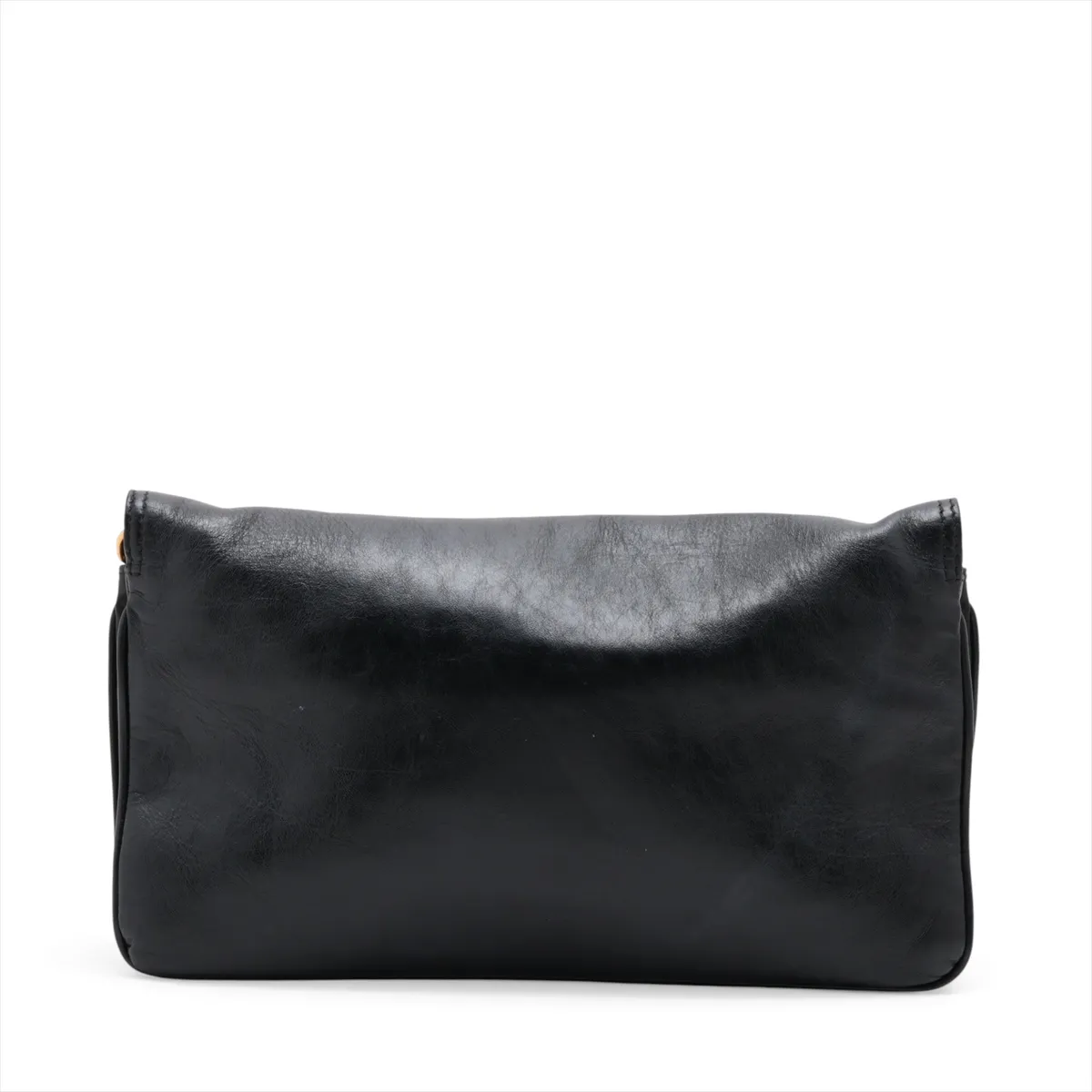 Leather 2-Way Shoulder Bag, Black, 748596 — view 2