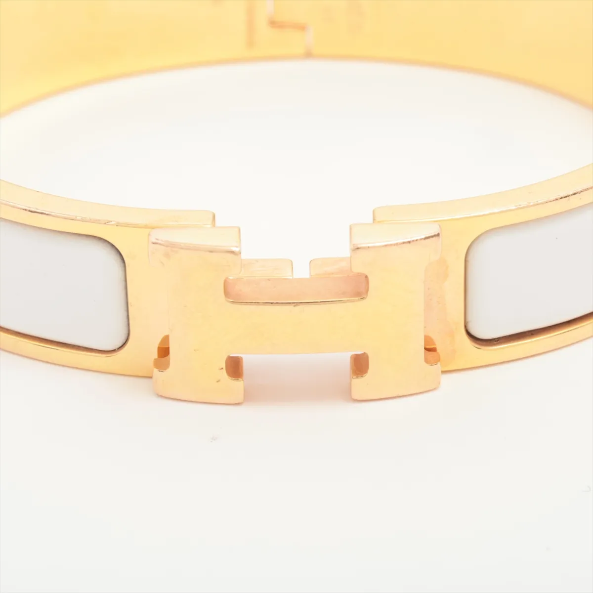 Click H Bangle Fan FI1109 Bangle GP Gold x White — view 3