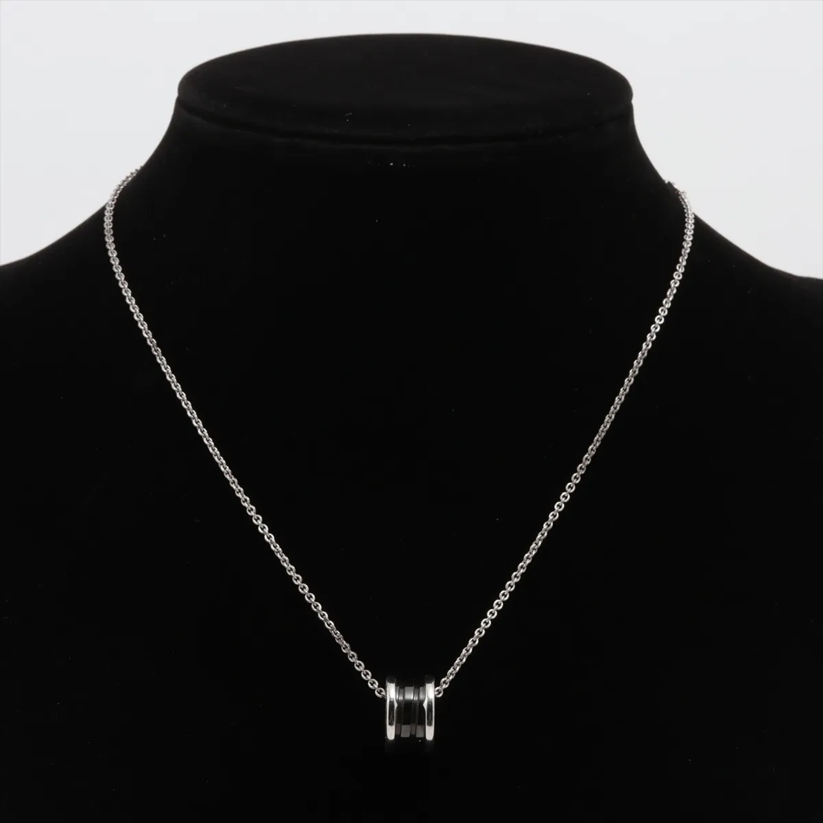B Zero One Save the Children Charity Necklace 925 x Black Ceramic 9.6g Silver — view 5
