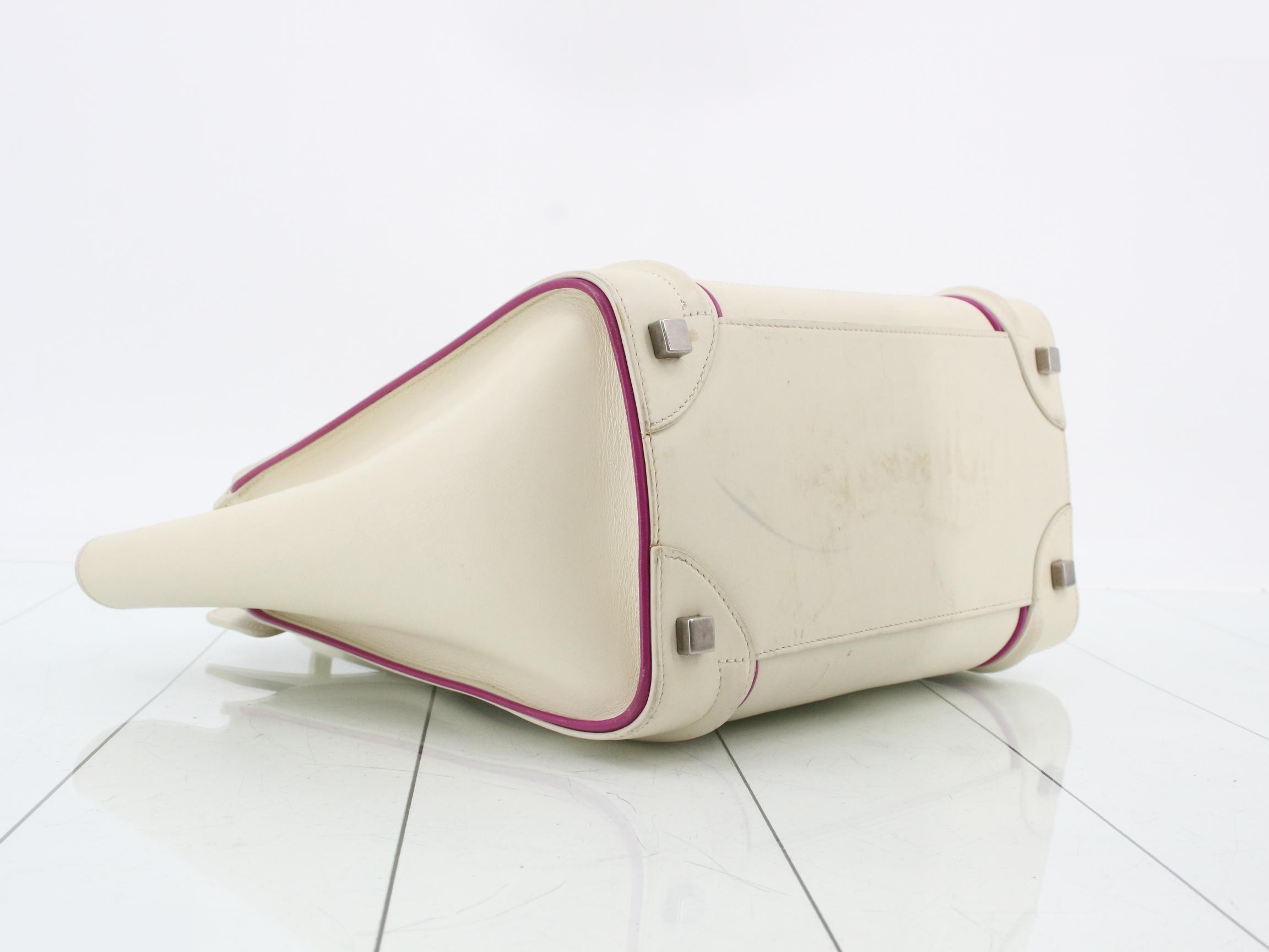 Luggage Micro Shopper Ivory Tote Bag — view 5