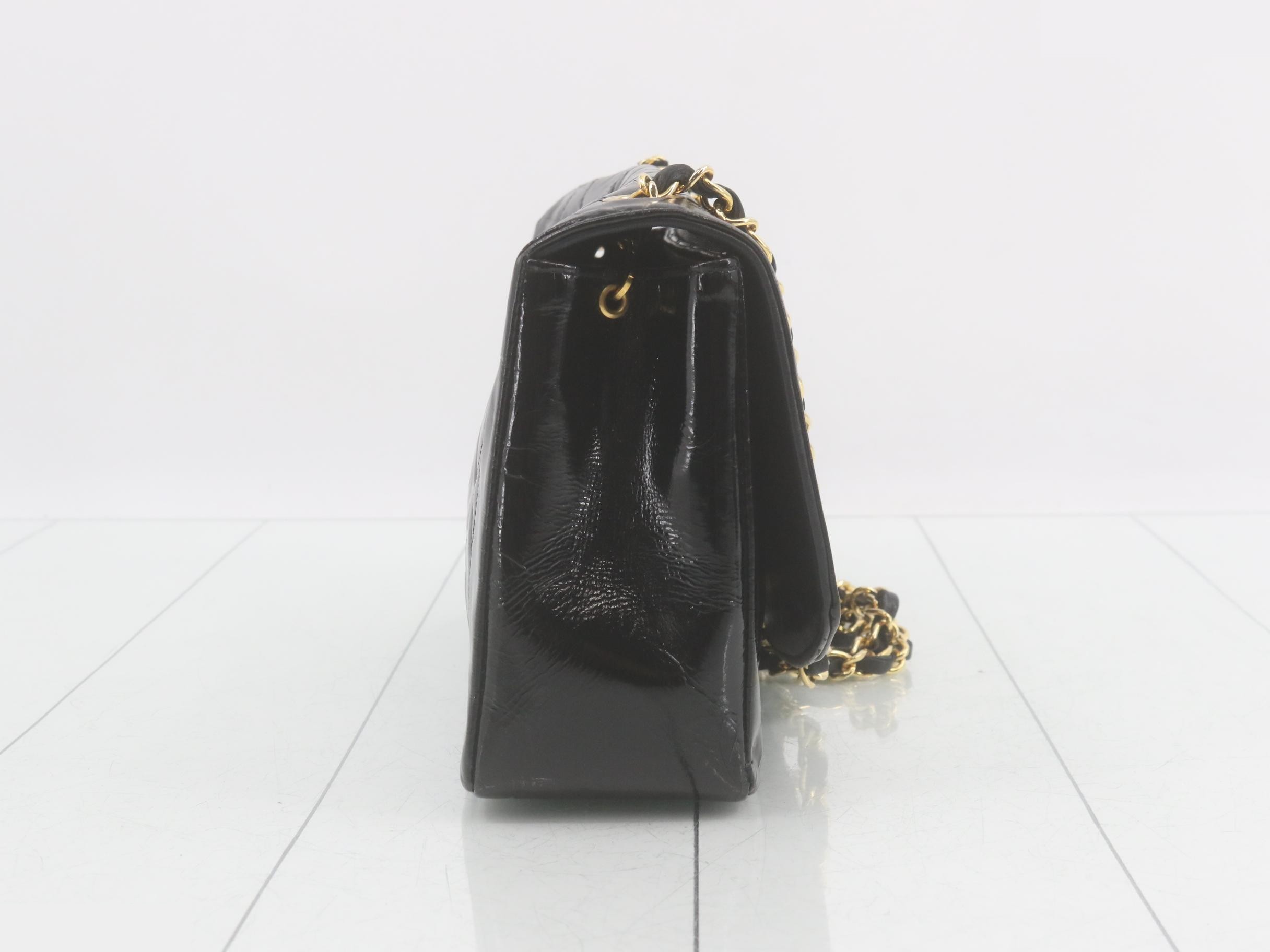 Comark Matelassé Lambskin Diana Chain Shoulder Bag with Gold Hardware (Still has protective seal) — view 4