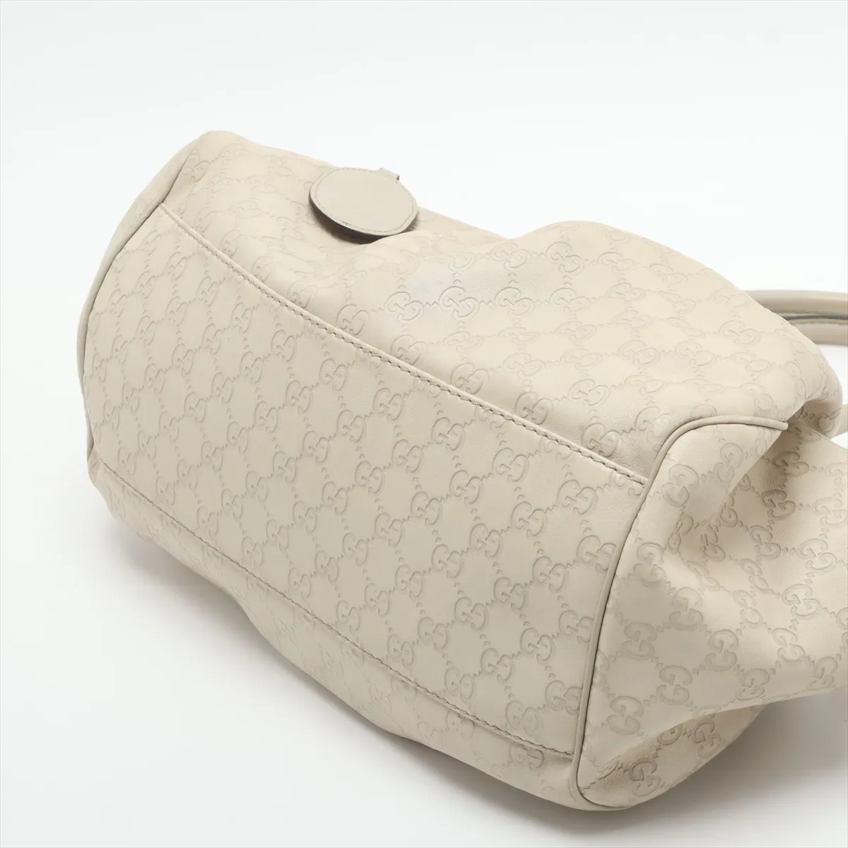 Guccisima Sookie Leather Tote Bag Beige 223974 — view 3