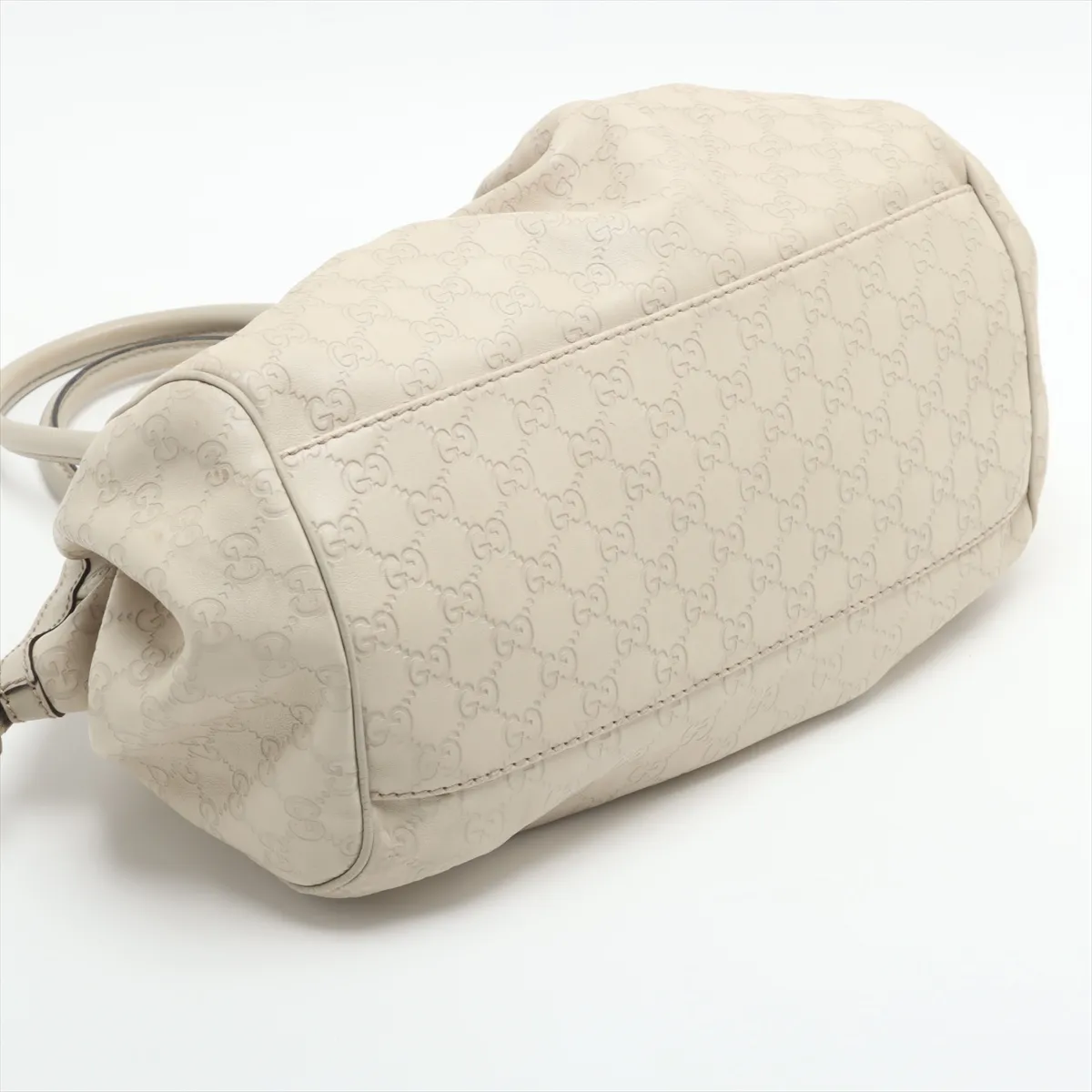 Guccisima Sookie Leather Tote Bag Beige 223974 — view 4