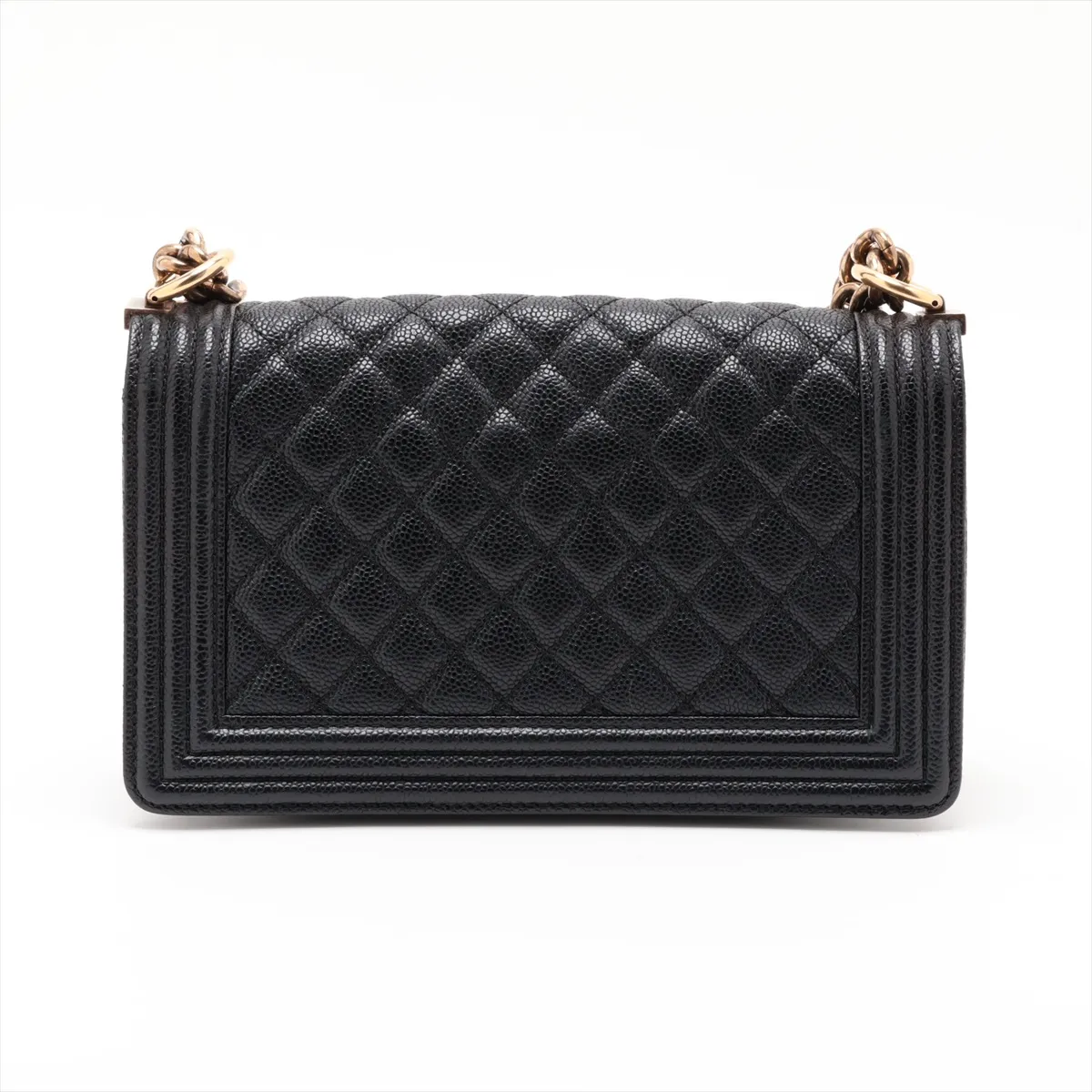Boy Chanel 25 Caviar Skin Chain Shoulder Bag, Black with Gold Hardware, 19890447, Serial Number 19-series, A67086 — view 2