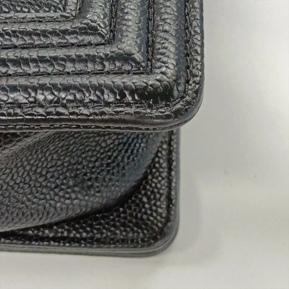 Boy Chanel 25 Caviar Skin Chain Shoulder Bag, Black with Gold Hardware, 19890447, Serial Number 19-series, A67086 — view 13