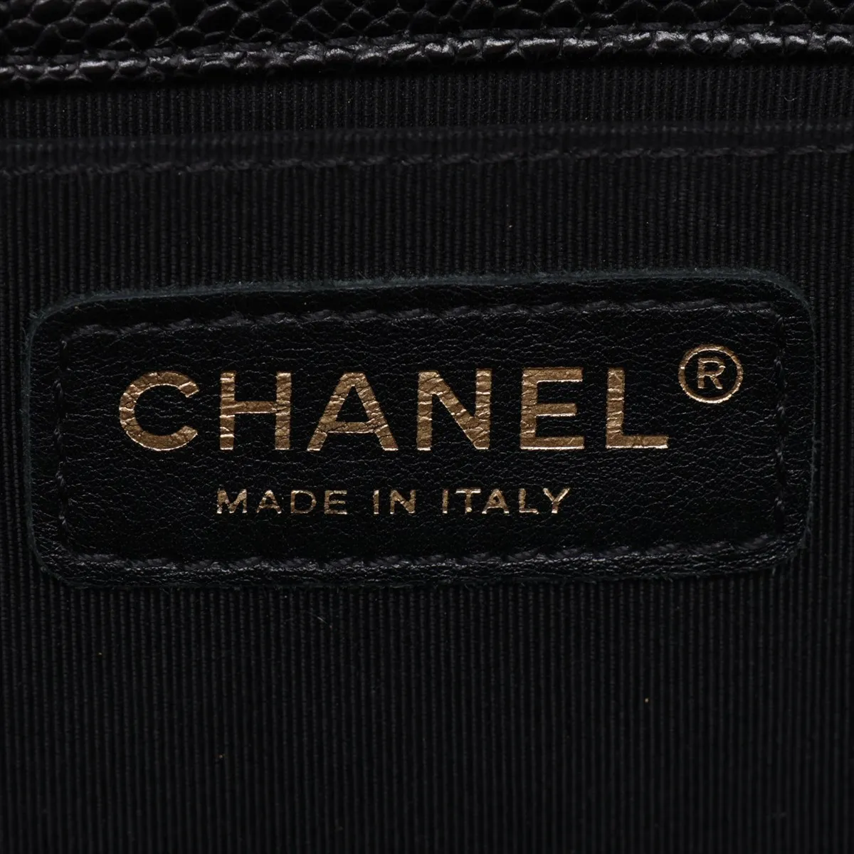 Boy Chanel 25 Caviar Skin Chain Shoulder Bag, Black with Gold Hardware, 19890447, Serial Number 19-series, A67086 — view 8