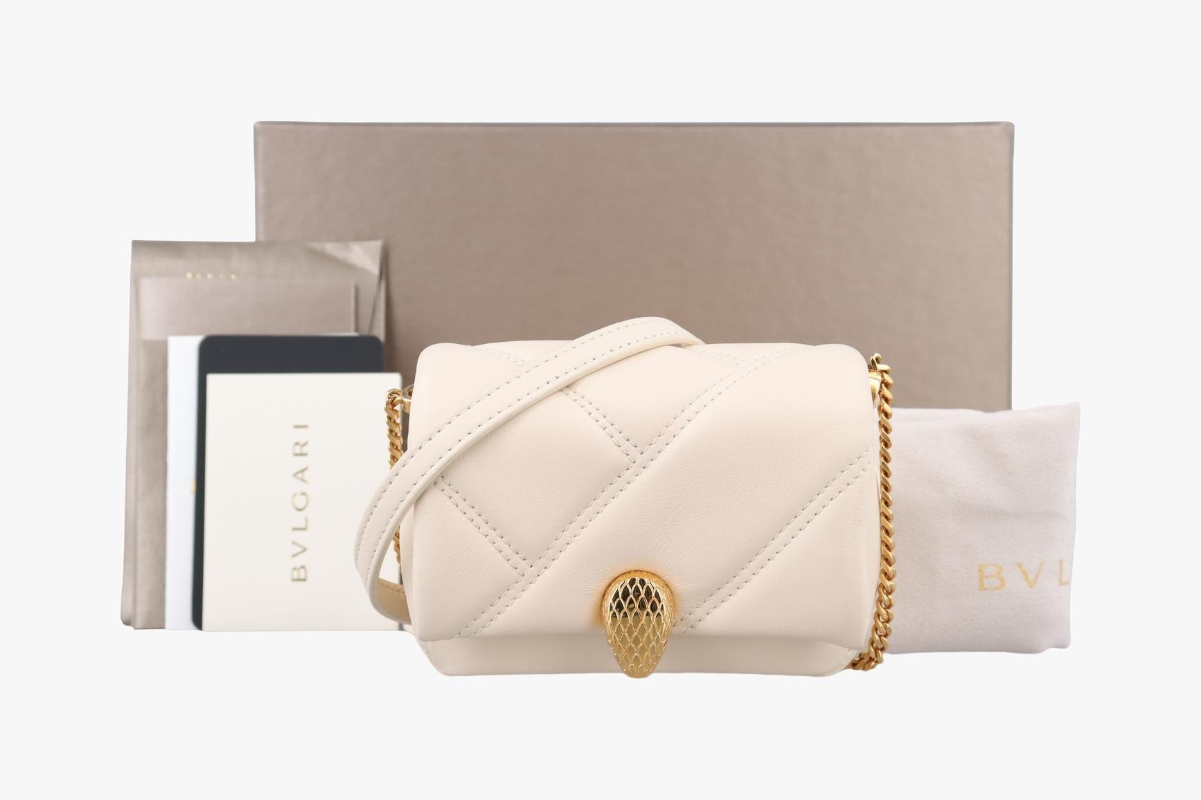 Serpenti Cabochon Micro Calf Ivory Opal