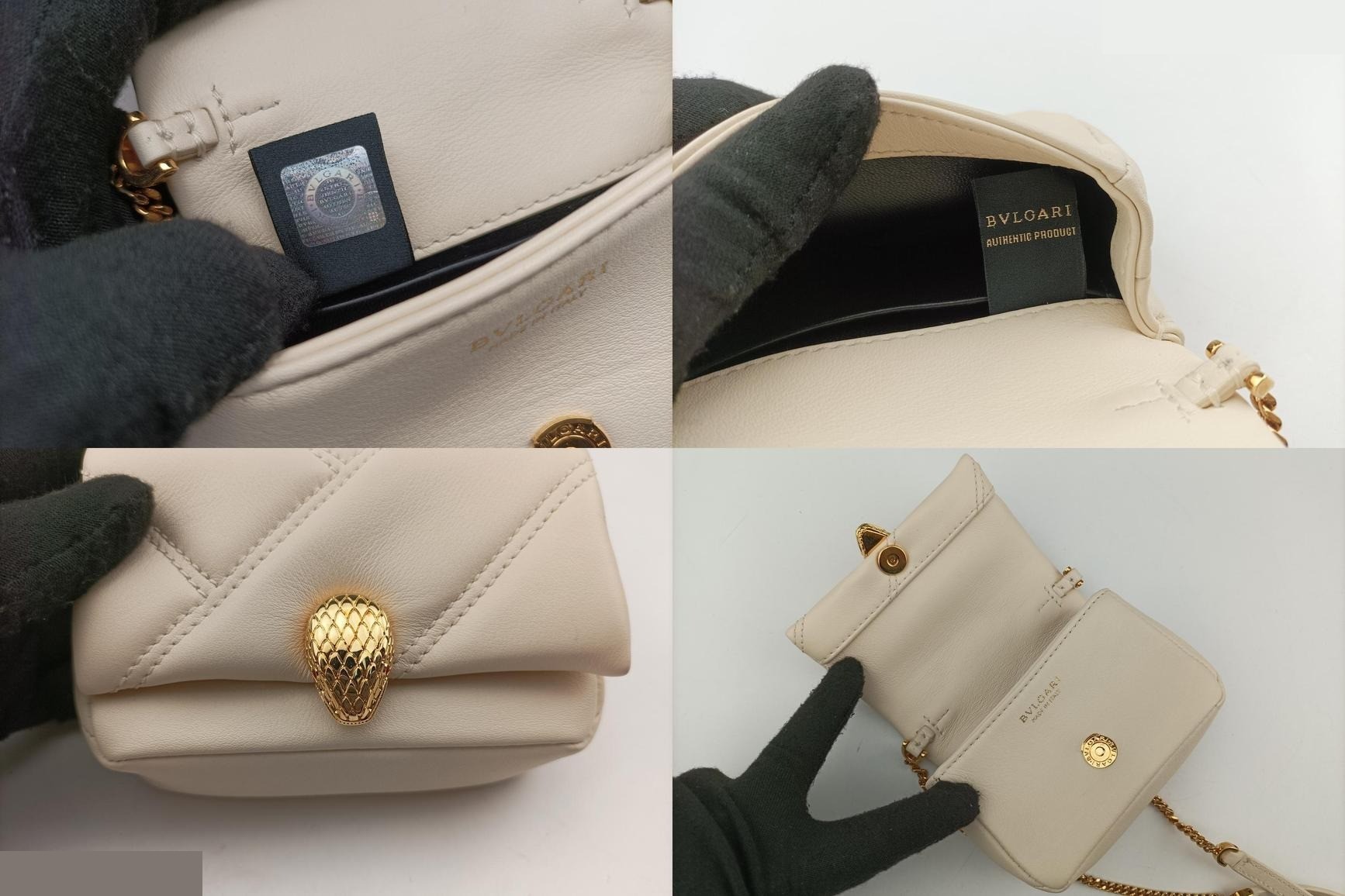 Serpenti Cabochon Micro Calf Ivory Opal — view 8