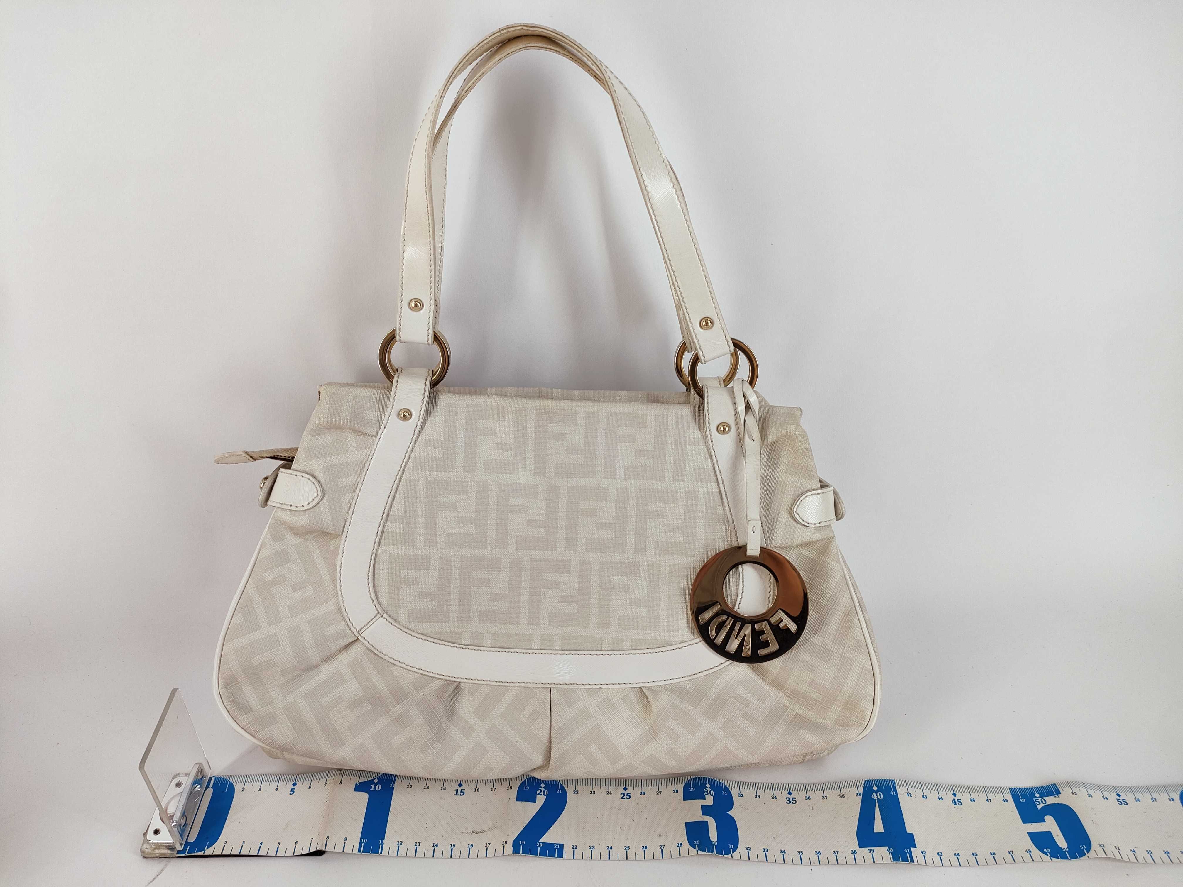 Zucca pattern 8BR628 White Zucca pattern handbag — view 2