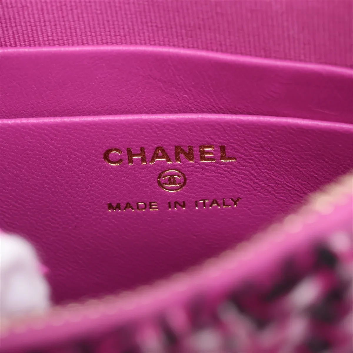 Coco Mark Tweed Chain Shoulder Bag, Purple, Gold Hardware, GUL8KLGG, Random Serial Number, Year Gift — view 10
