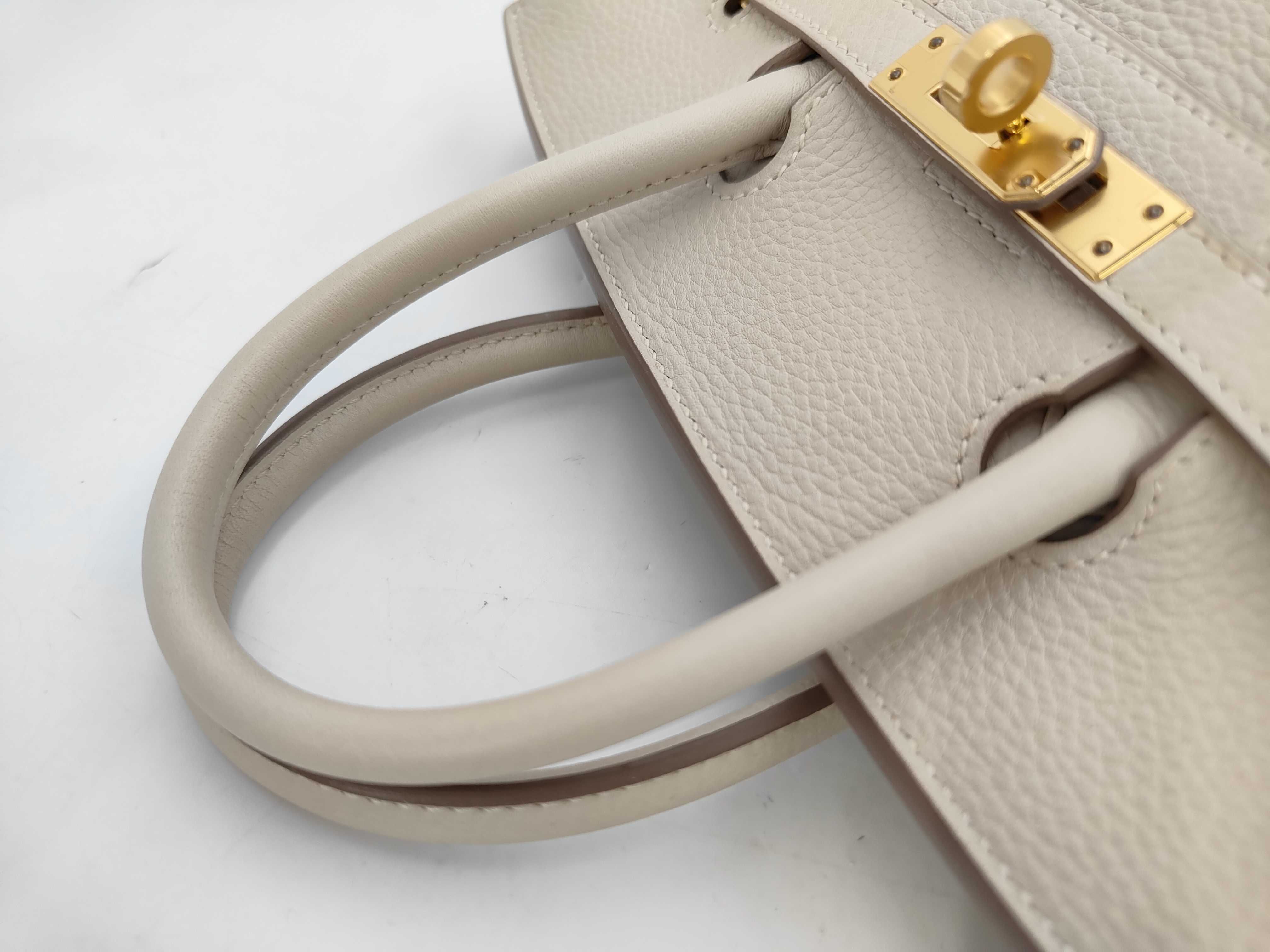 Birkin 25 Craie (10) Togo Leather, Gold Hardware, U Stamp (2022) Handbag — view 5