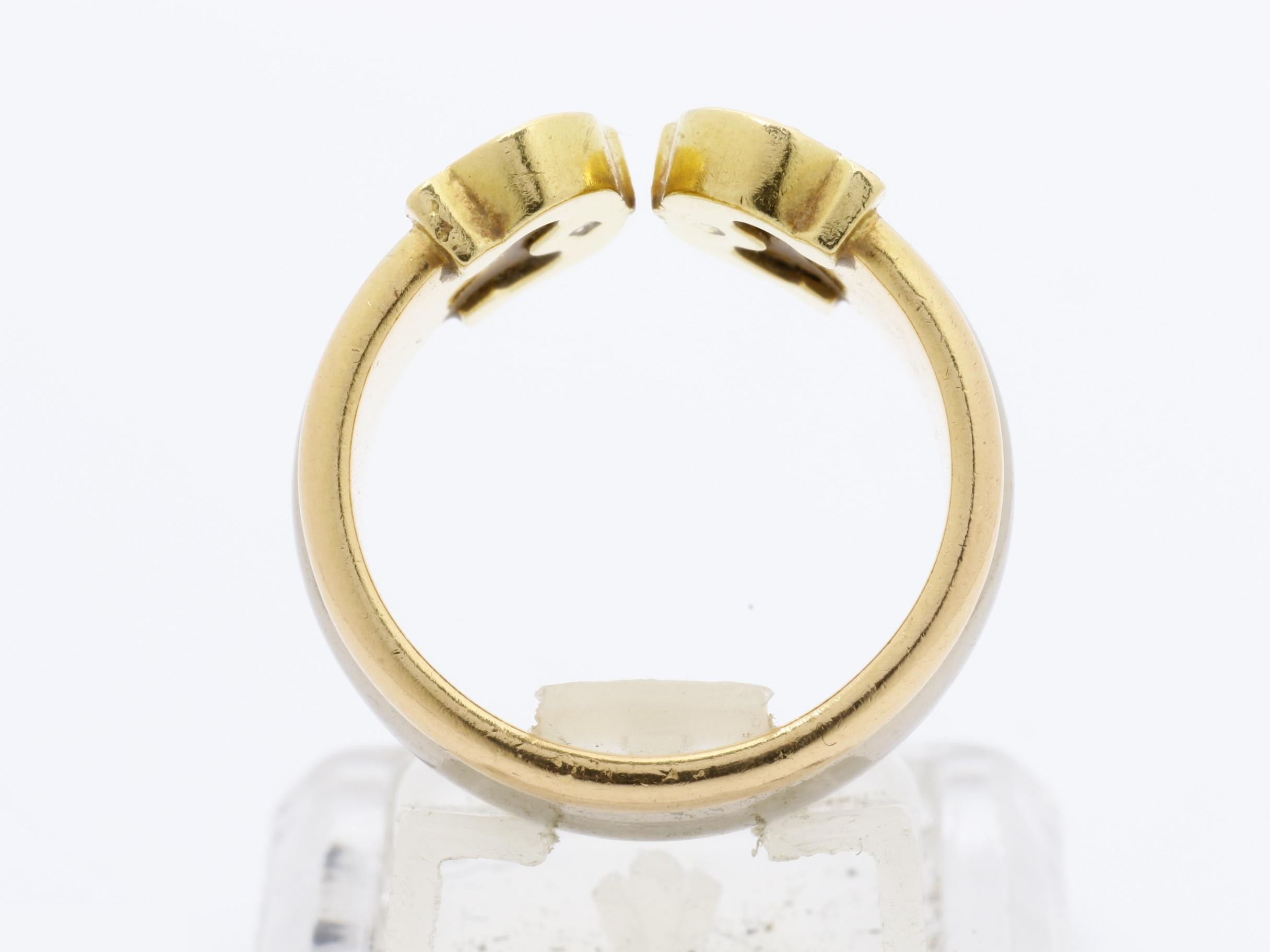 2C motif three-color diamond ring, 750 diamond, size #49, 8.0g — view 5