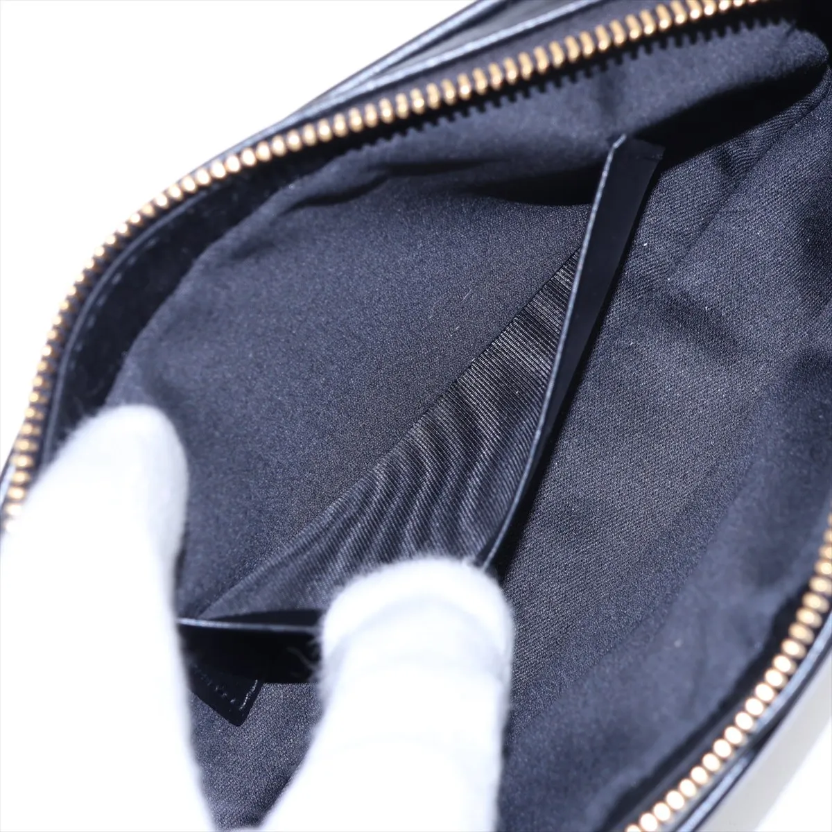 Leather Waist Pouch, Black, DNP104 — view 7