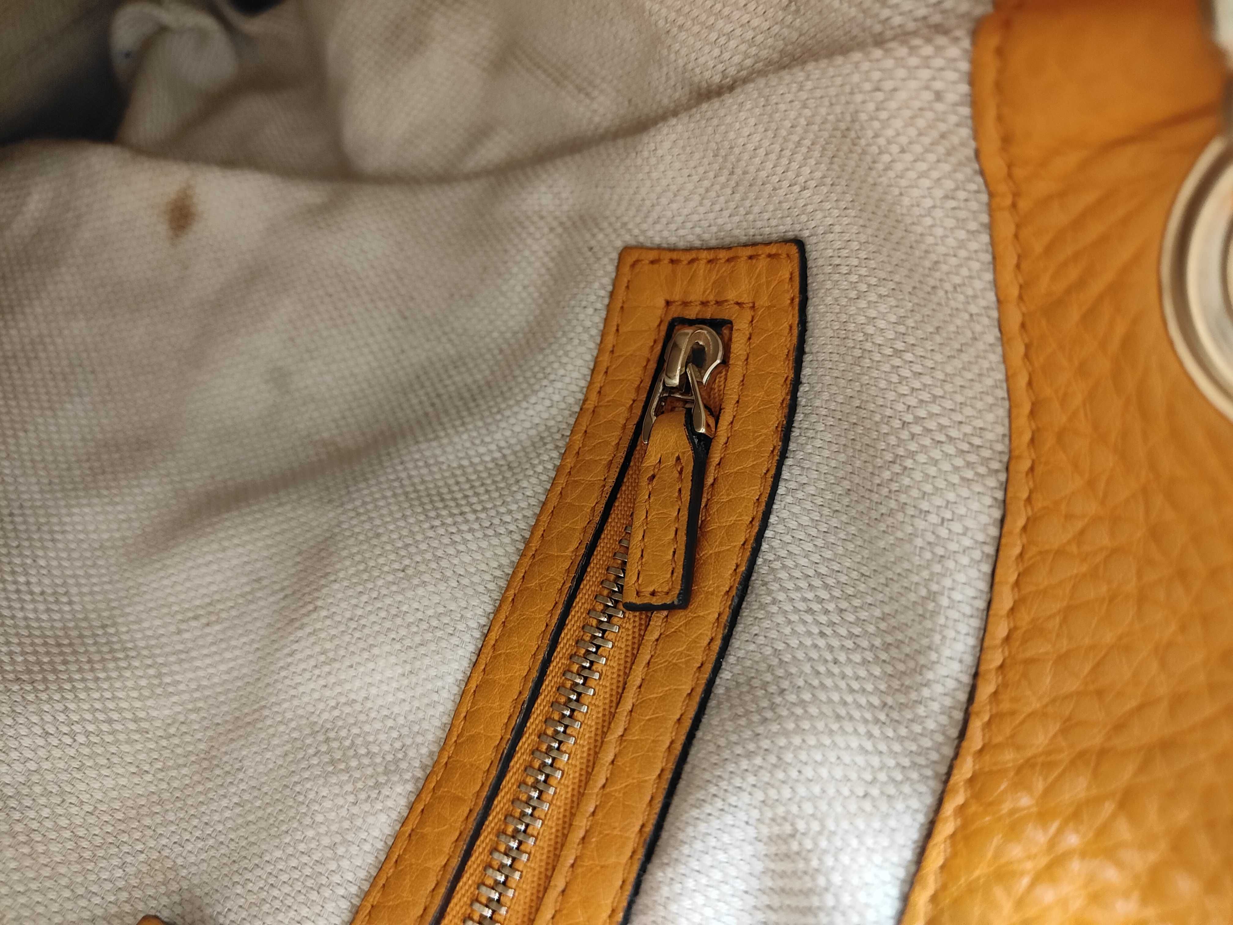 Soho PH - Soho Yellow Leather With Tassel Chain Tote Bag — view 12