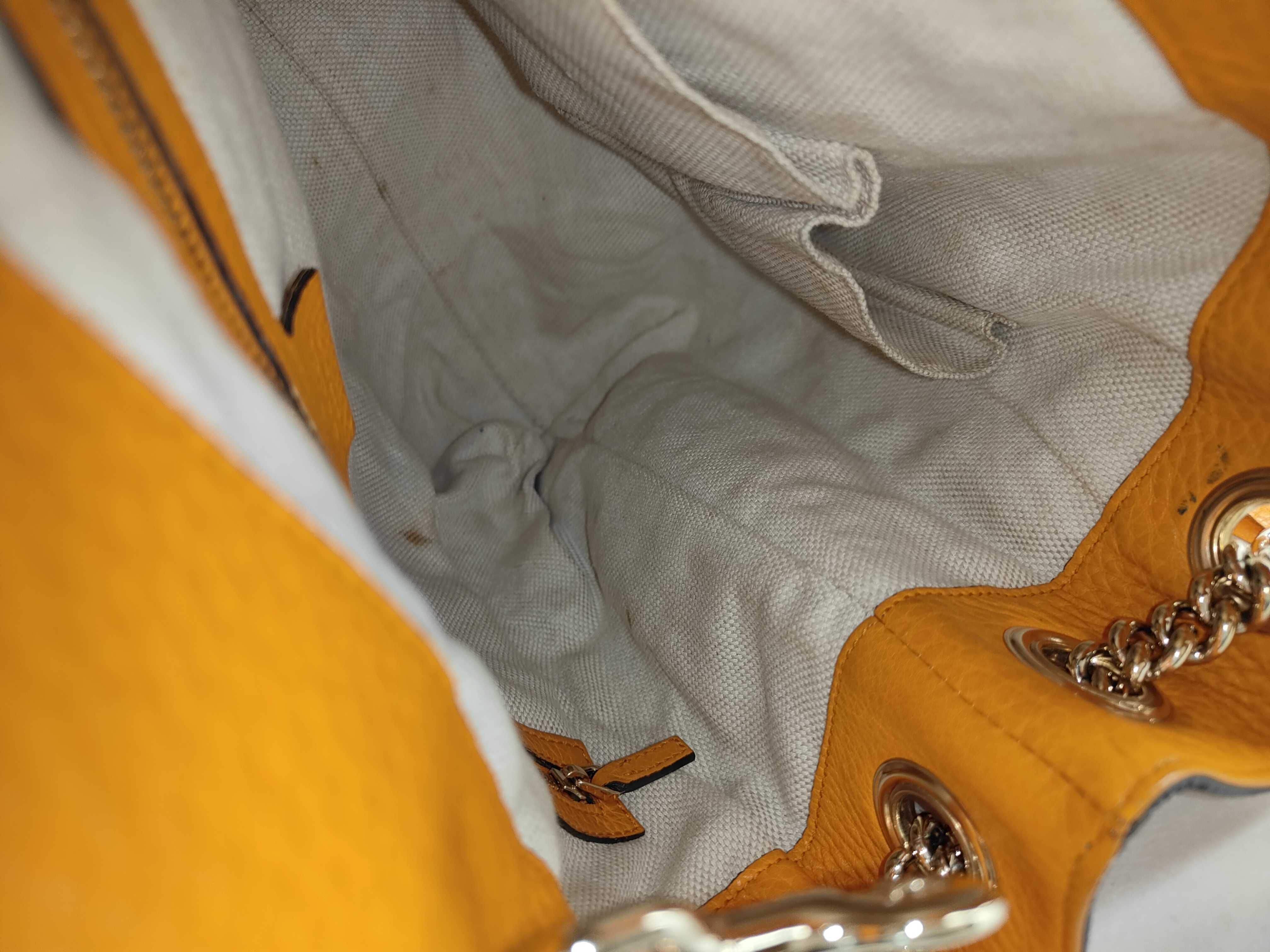 Soho PH - Soho Yellow Leather With Tassel Chain Tote Bag — view 13
