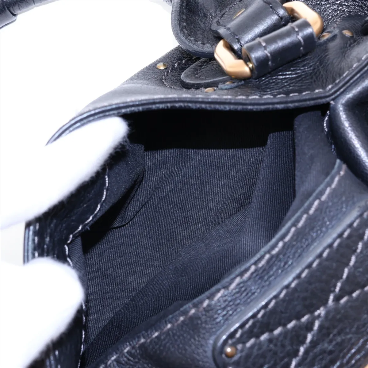 Paddington Leather Handbag, Black — view 10