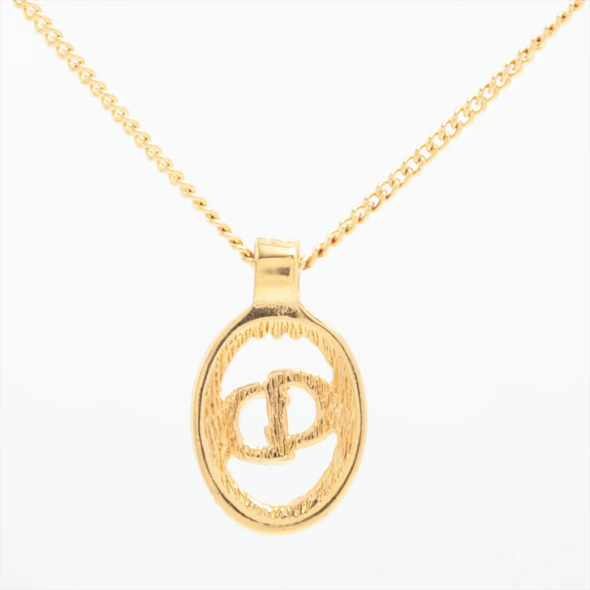 CD Logo Necklace GP Gold — view 2