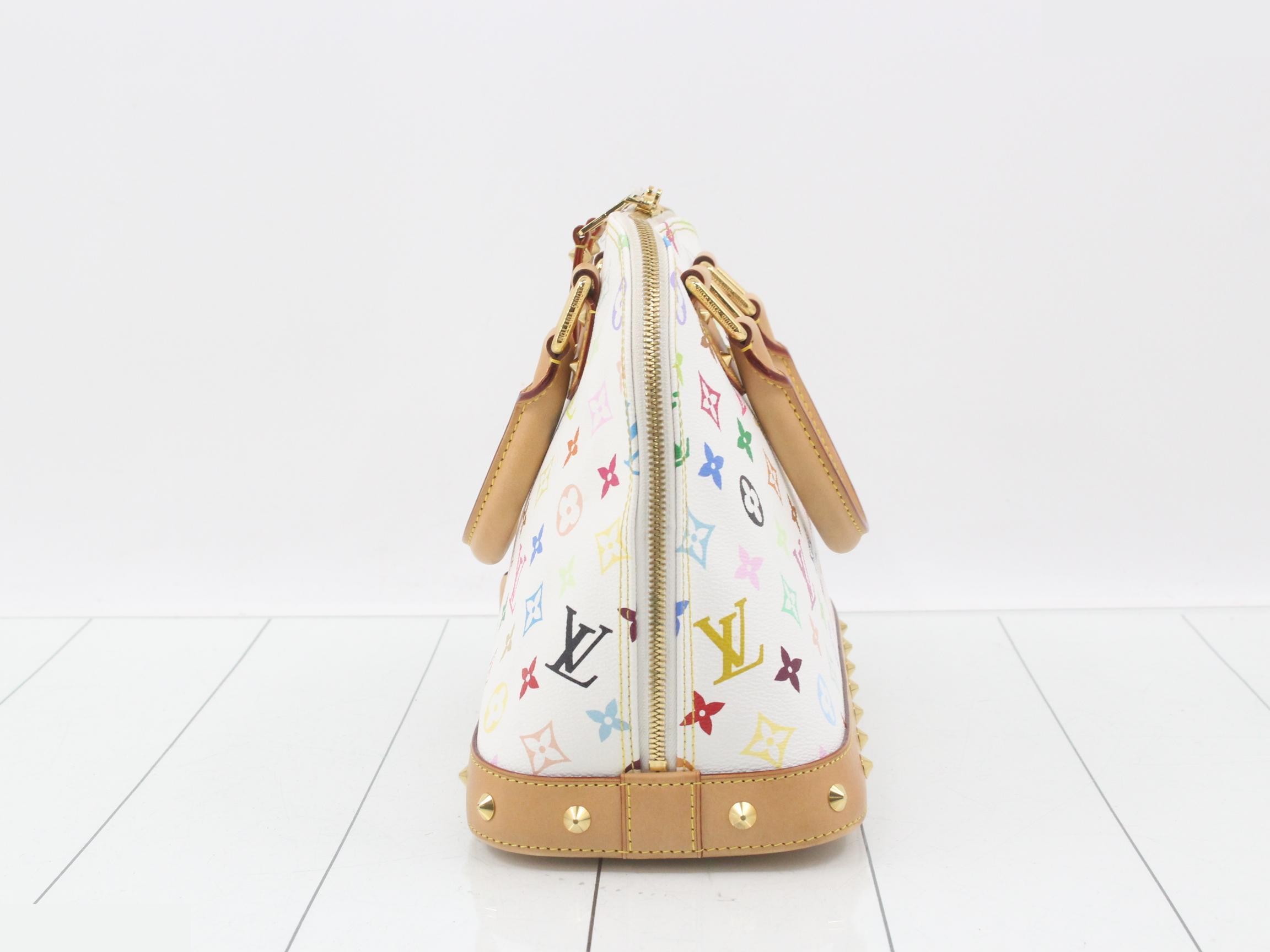 Monogram Multicolor Alma PM Blanc Handbag — view 3