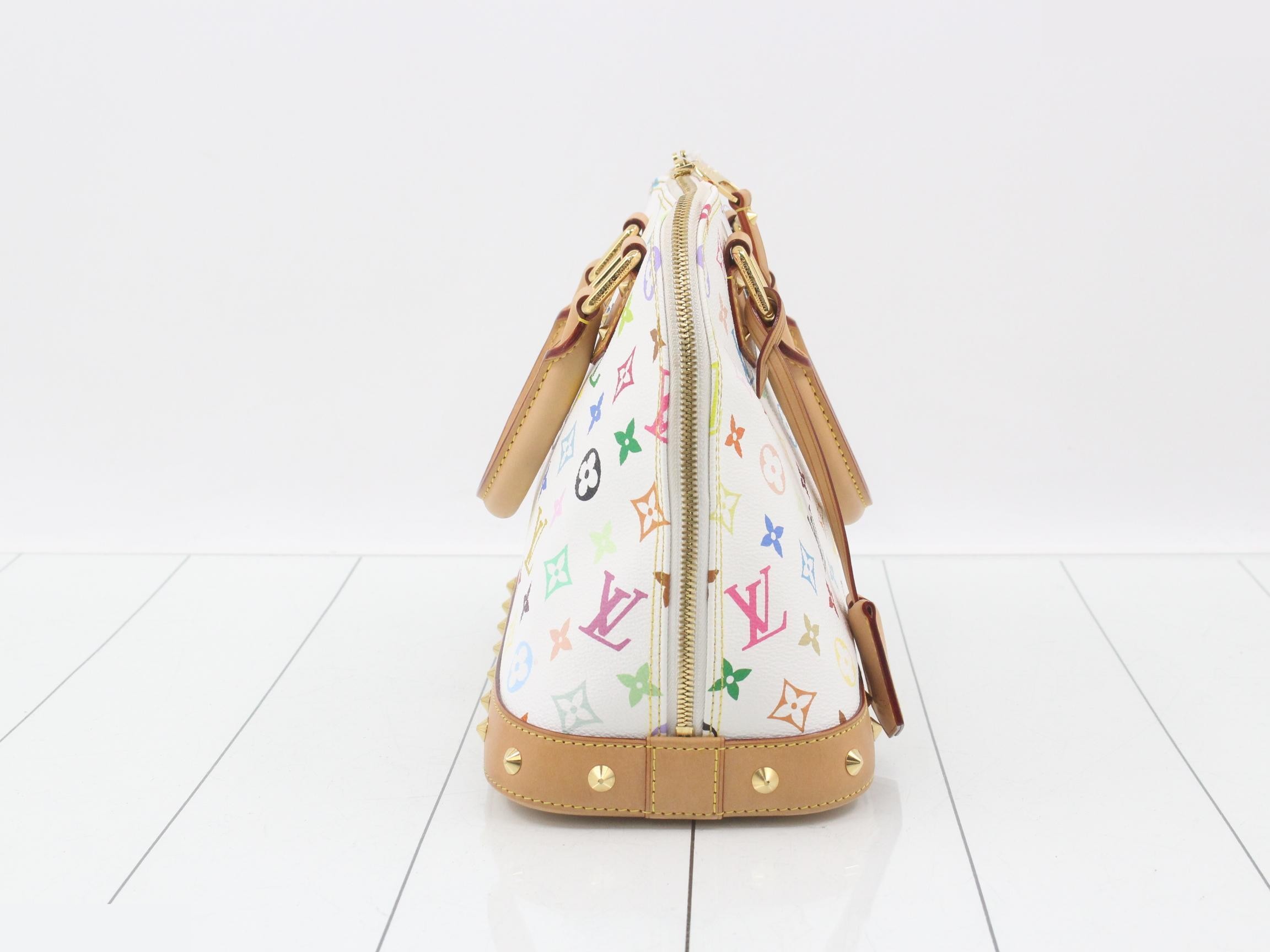Monogram Multicolor Alma PM Blanc Handbag — view 4