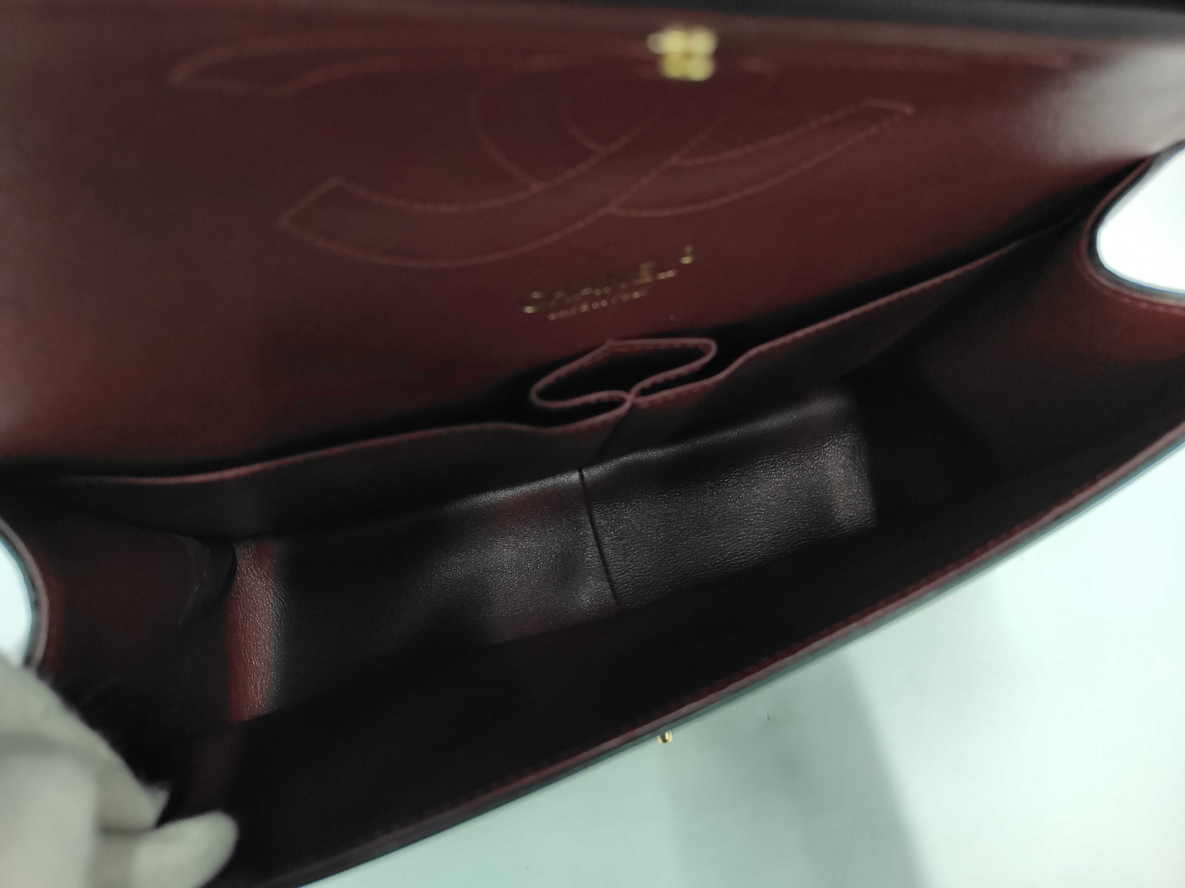 Matelassé Jumbo Lambskin Shoulder Bag in Black with Gold Hardware — view 10