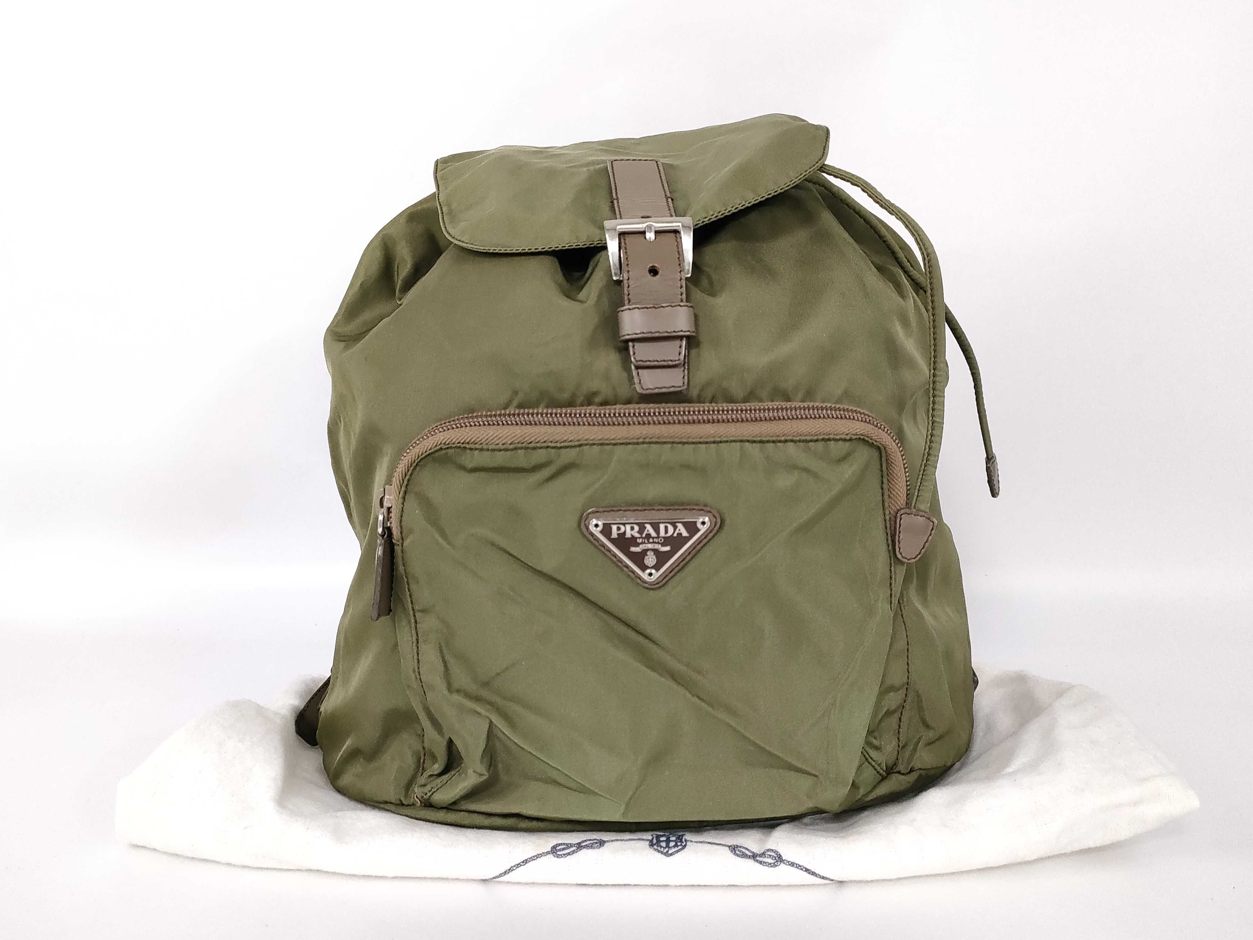 Nylon Backpack, Khaki Nylon Backpack