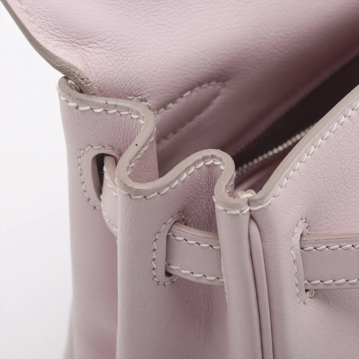 [Individually wrapped] Hermes Kelly 25 Le Tourne Vaux Swift Rose Dragee Silver hardware L:2008 — view 12