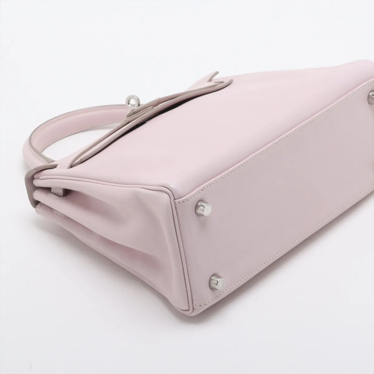 [Individually wrapped] Hermes Kelly 25 Le Tourne Vaux Swift Rose Dragee Silver hardware L:2008 — view 4