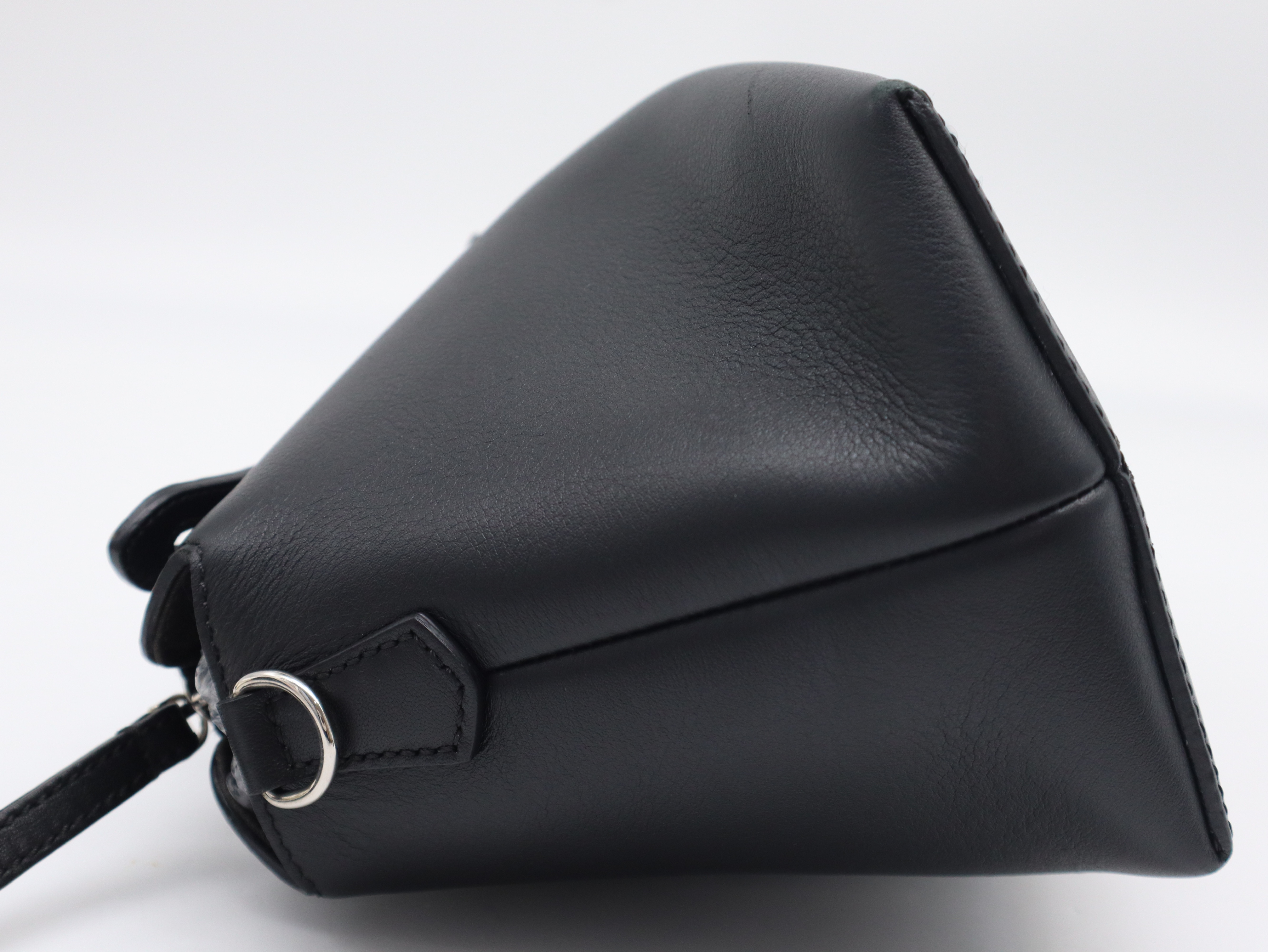 8BL124 Leather By The Way 2-Way Handbag, Leather, Black, with Strap and Dust Bag. — view 3