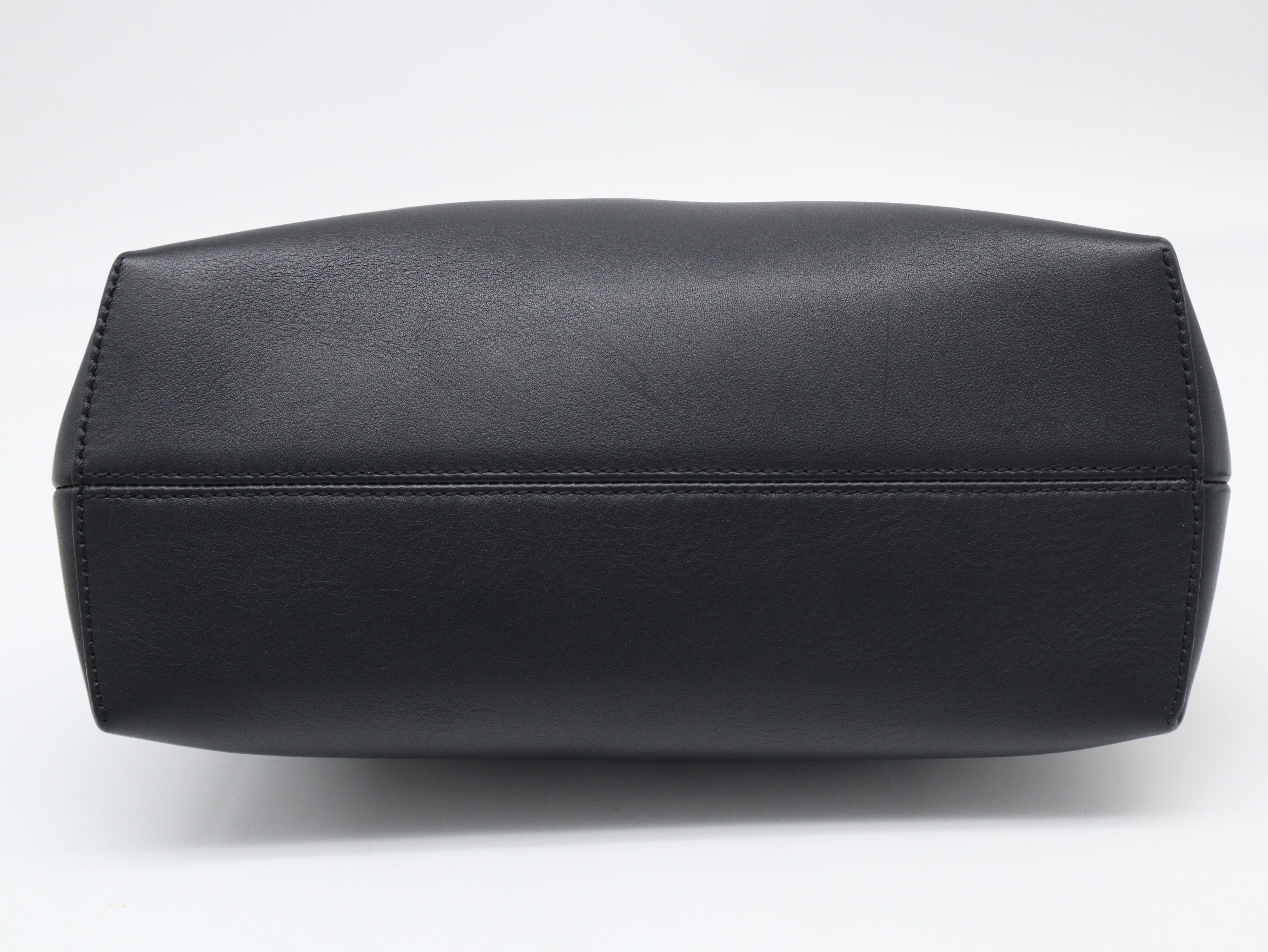 8BL124 Leather By The Way 2-Way Handbag, Leather, Black, with Strap and Dust Bag. — view 5