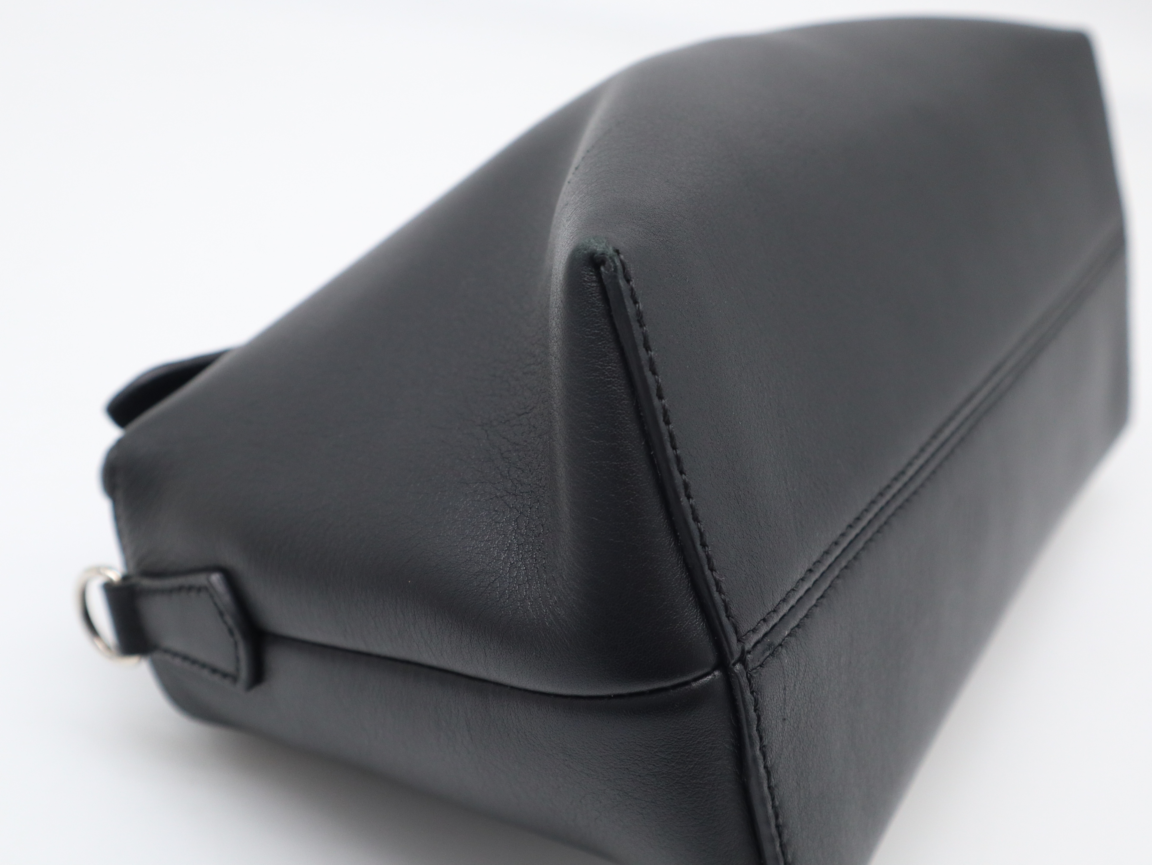 8BL124 Leather By The Way 2-Way Handbag, Leather, Black, with Strap and Dust Bag. — view 6