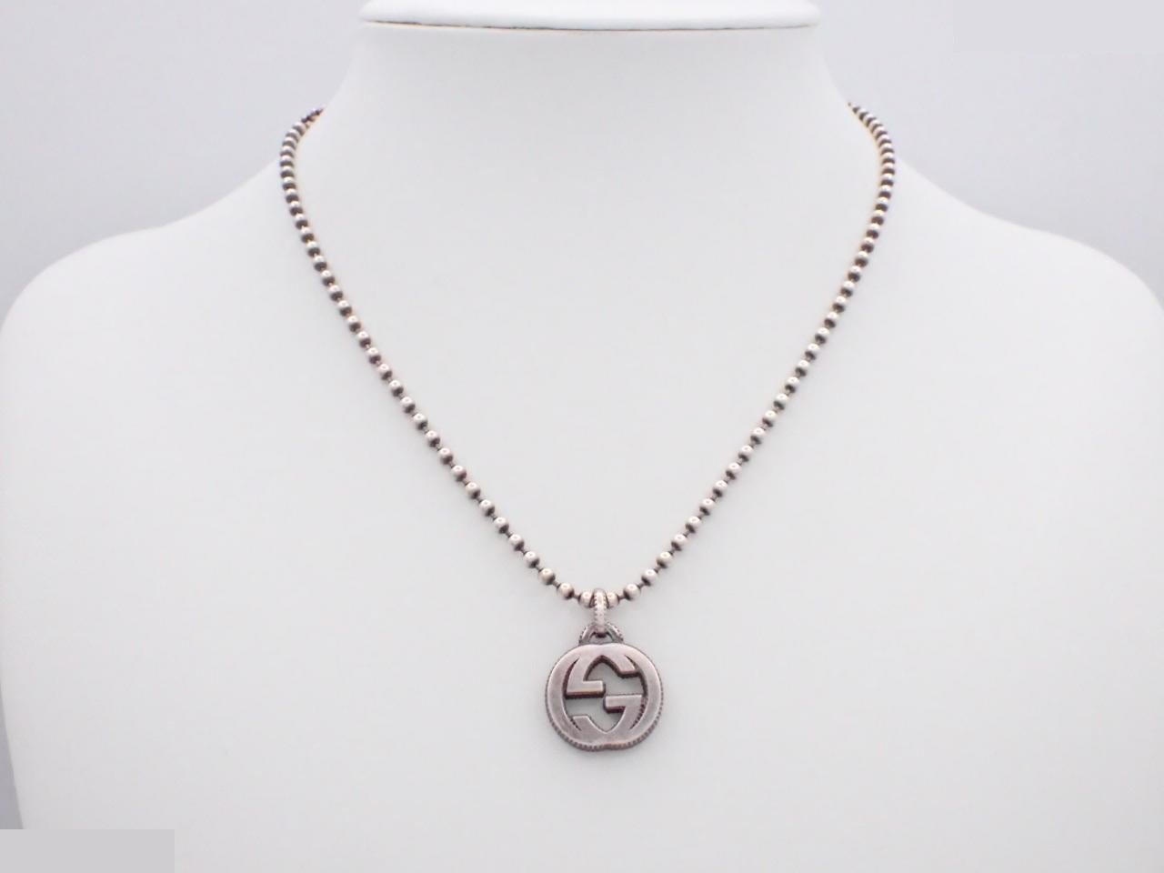Interlocking G Necklace, Ball Chain, AG925, 16.7g — view 3