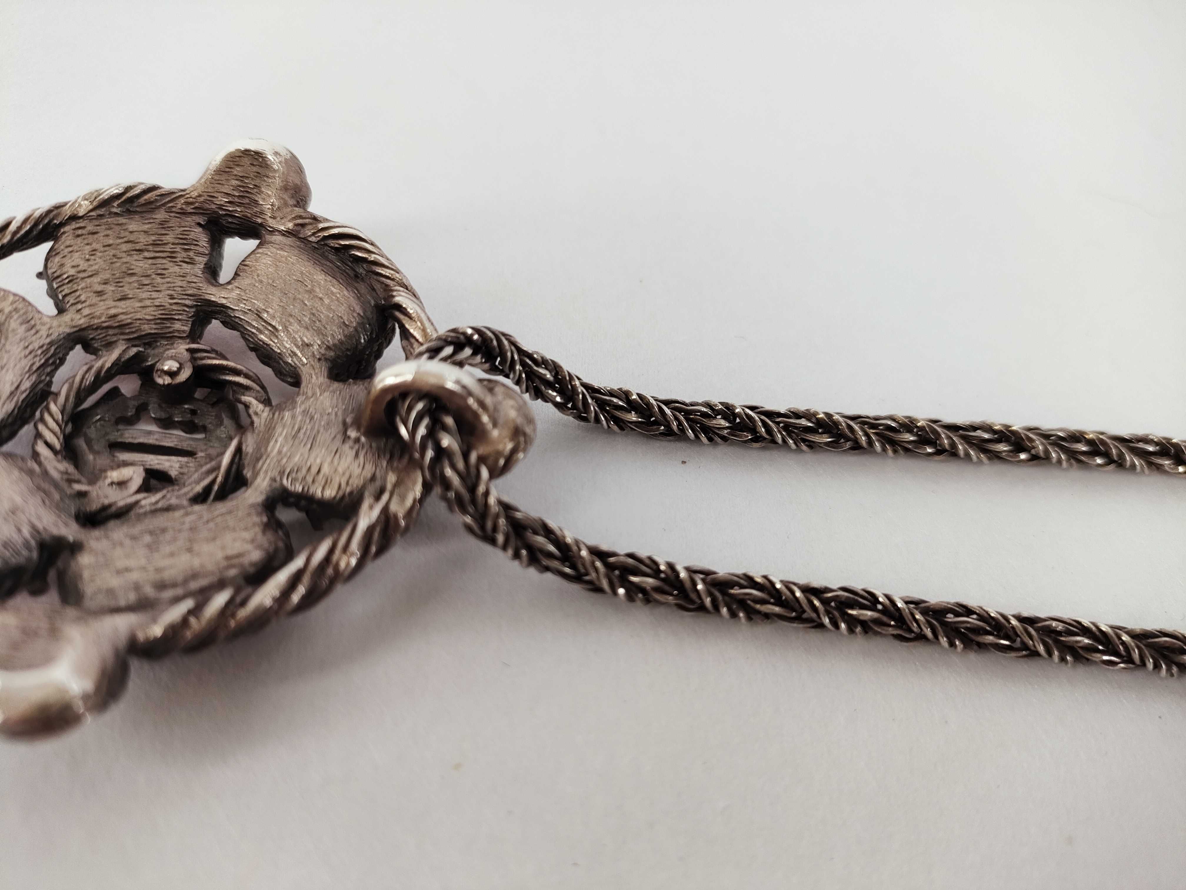 necklace, colored stone, antique rope chain, accessory, pendant necklace — view 8