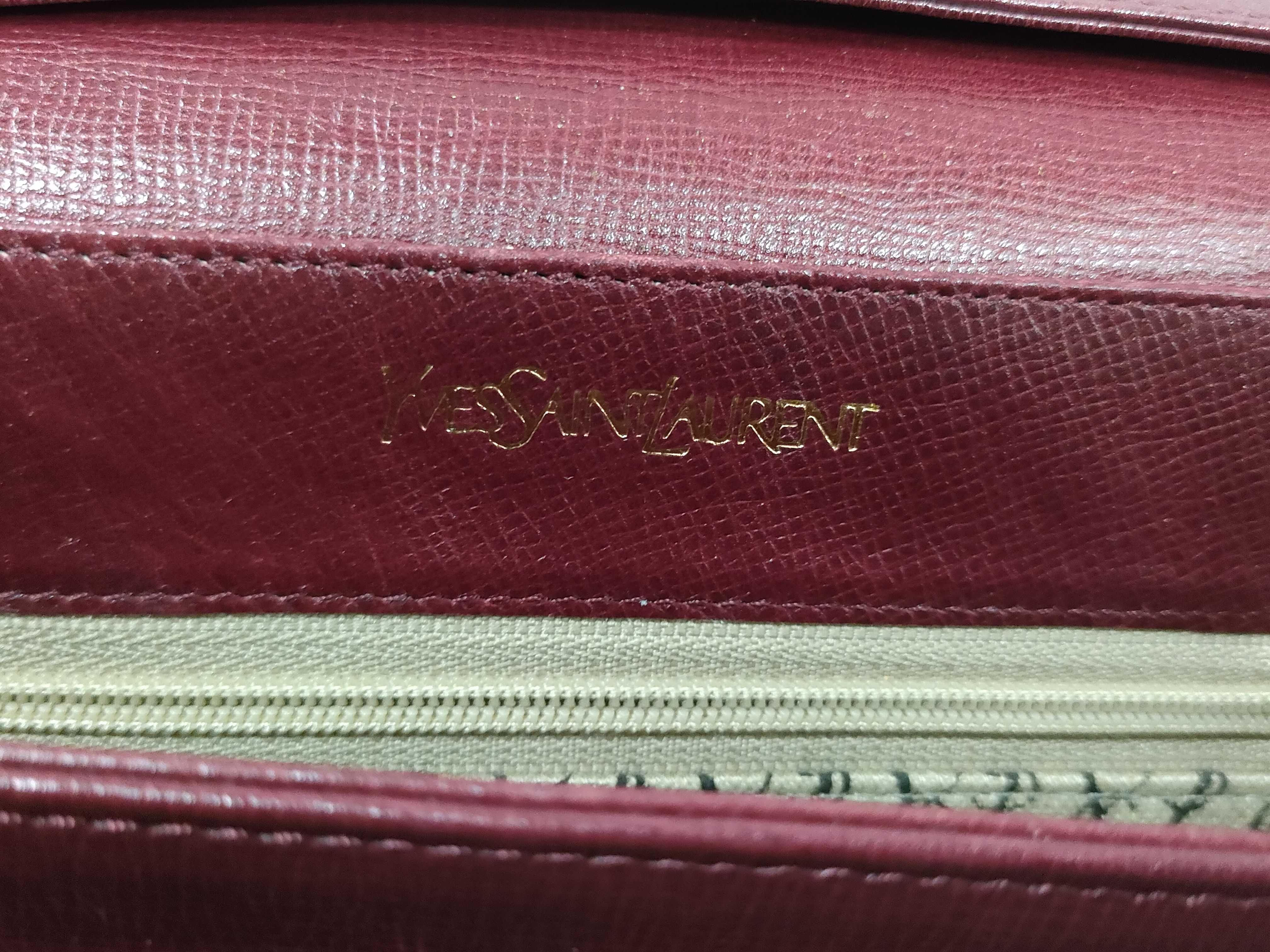 Leather Shoulder Bag, Vintage Shoulder Bag, Bordeaux Shoulder Bag — view 11