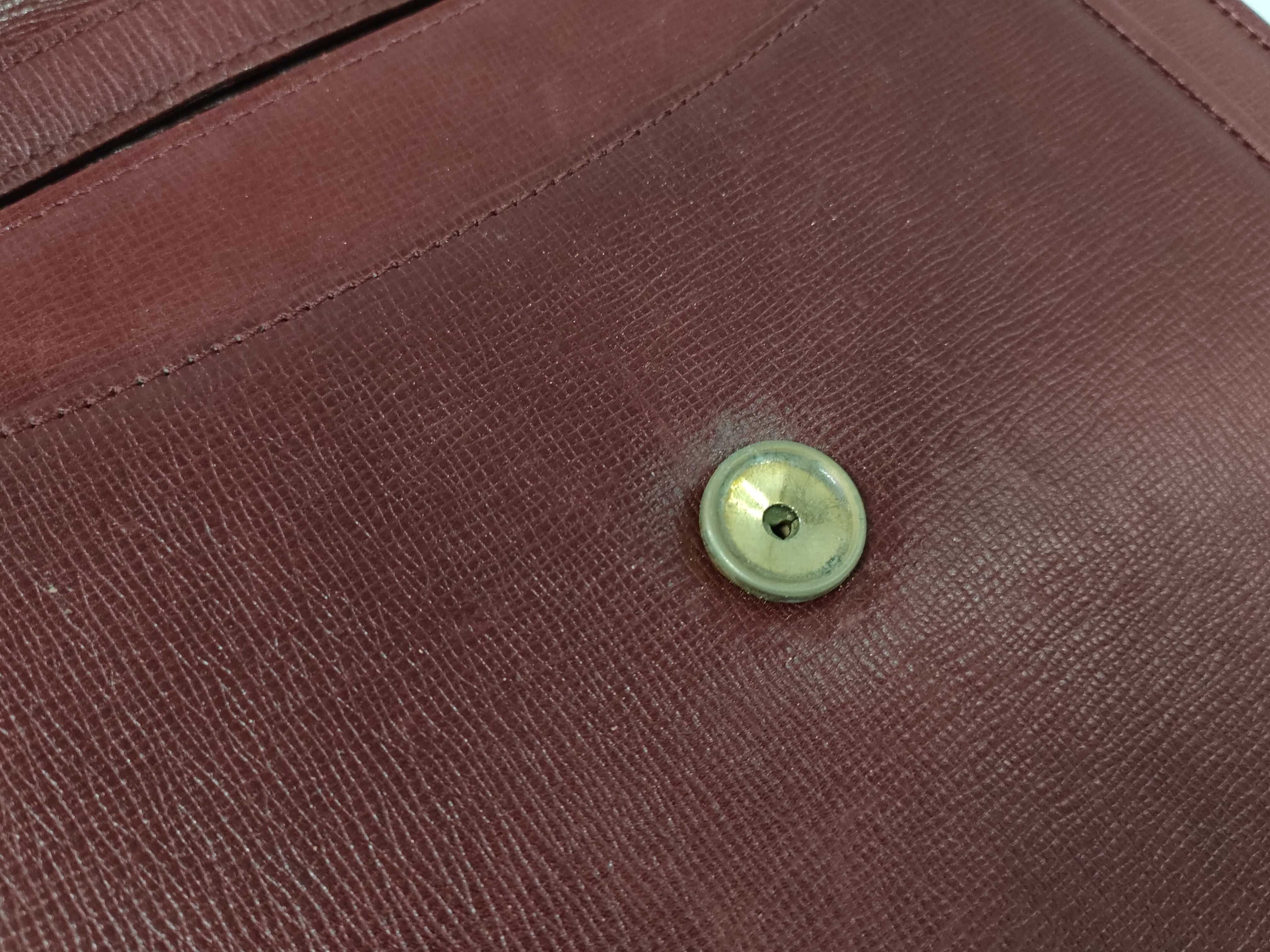 Leather Shoulder Bag, Vintage Shoulder Bag, Bordeaux Shoulder Bag — view 14