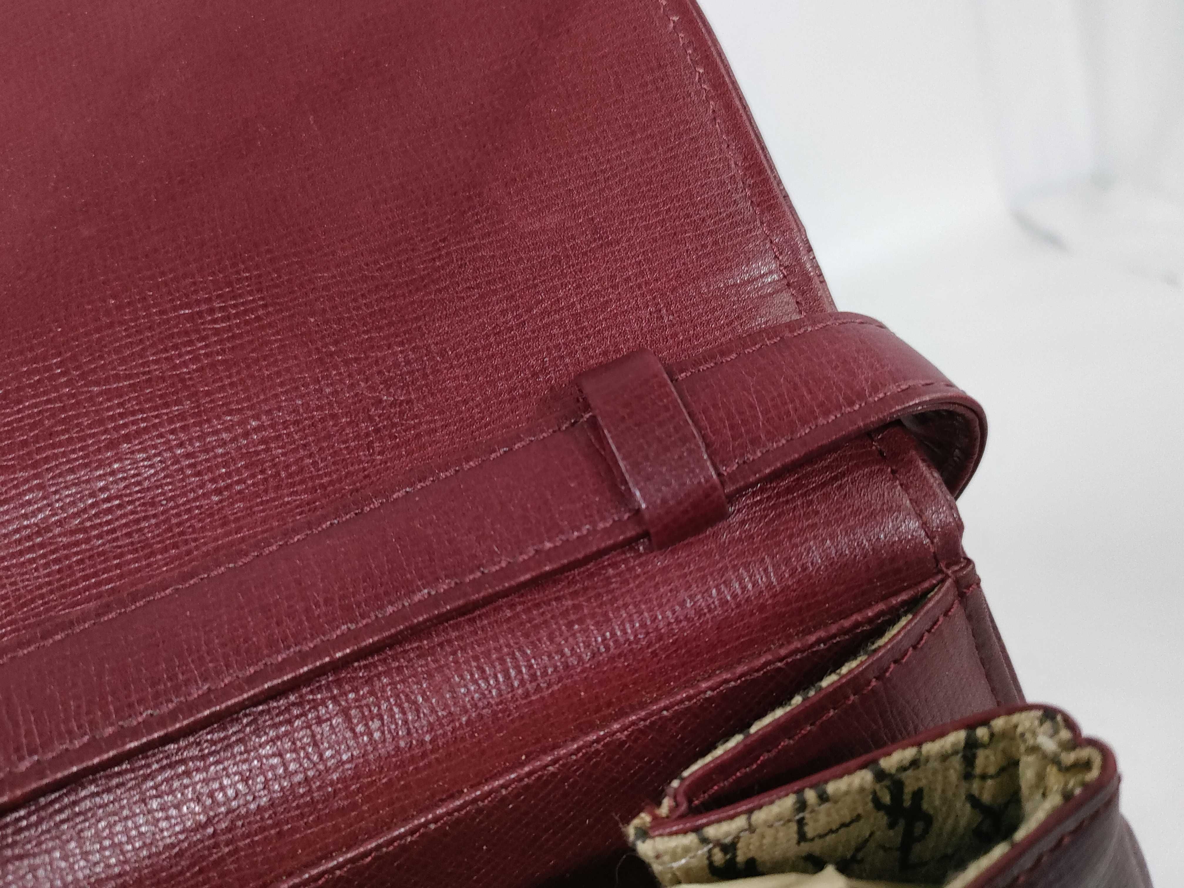 Leather Shoulder Bag, Vintage Shoulder Bag, Bordeaux Shoulder Bag — view 5