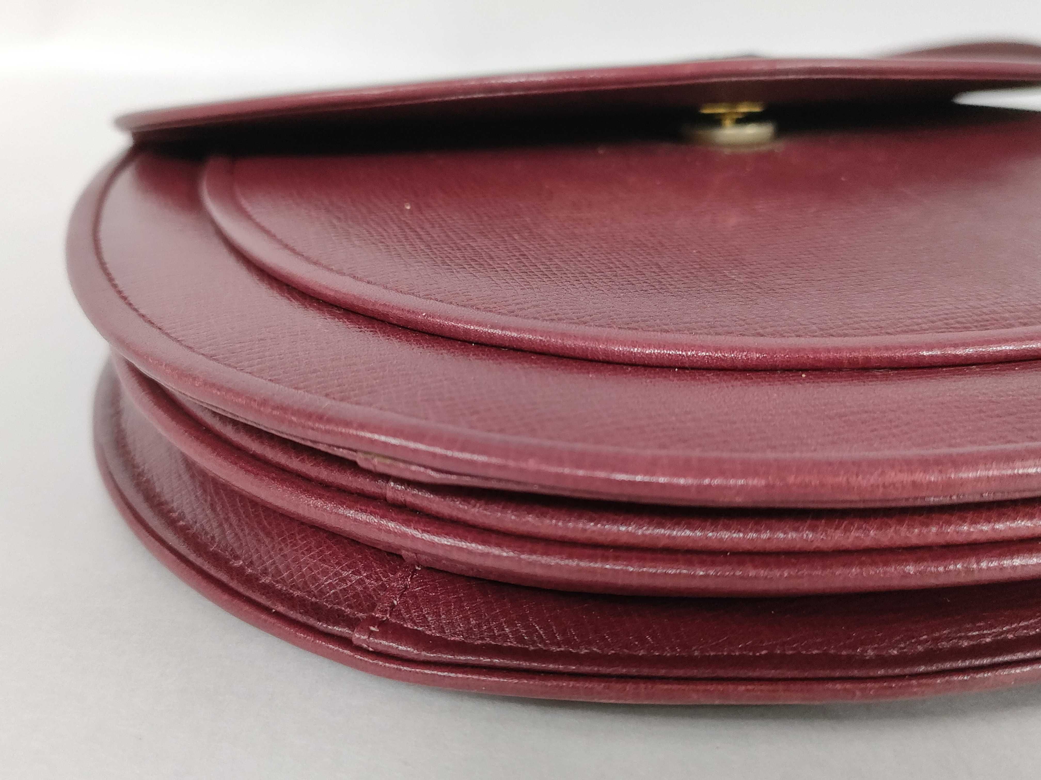 Leather Shoulder Bag, Vintage Shoulder Bag, Bordeaux Shoulder Bag — view 6