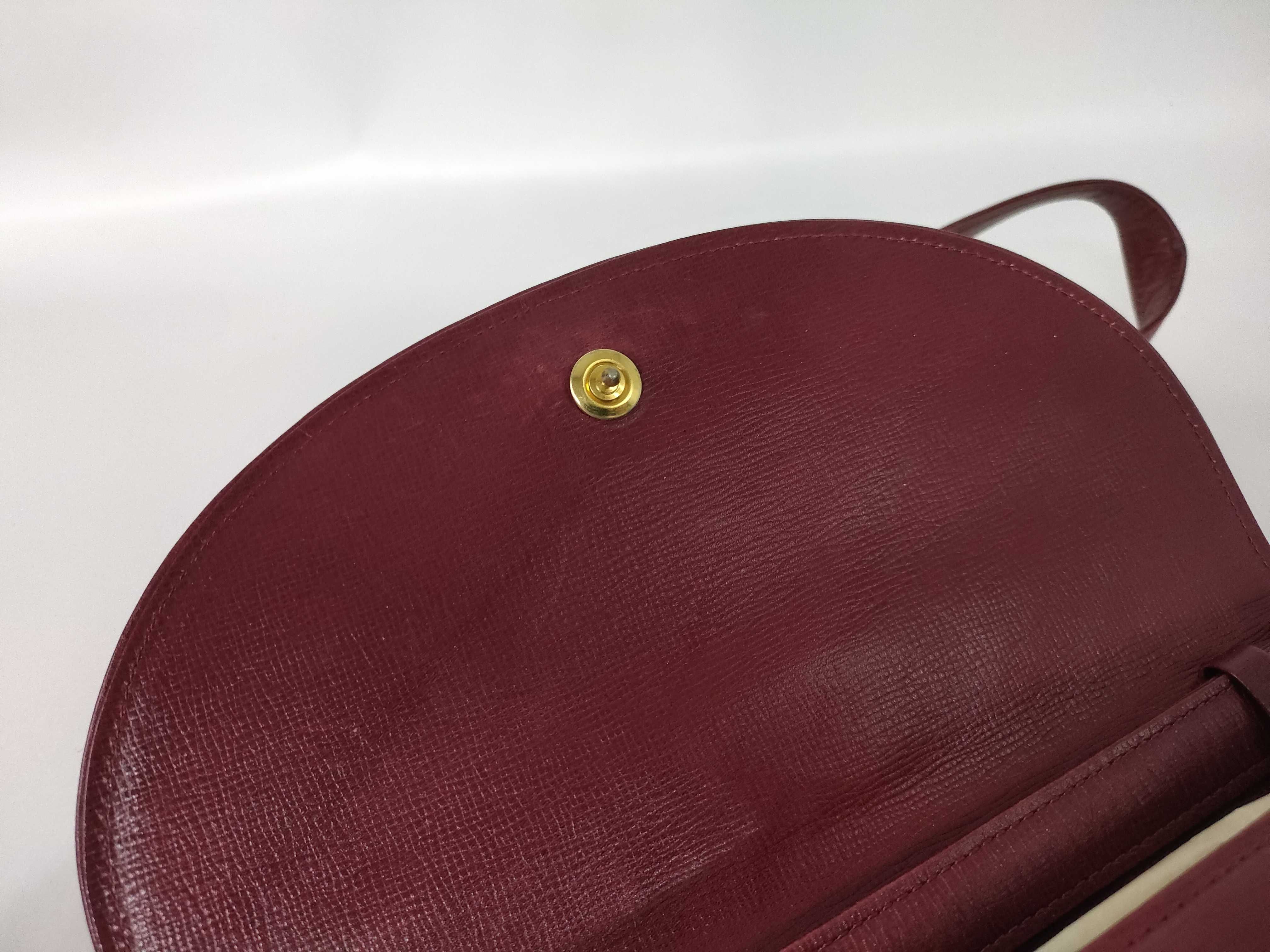 Leather Shoulder Bag, Vintage Shoulder Bag, Bordeaux Shoulder Bag — view 8