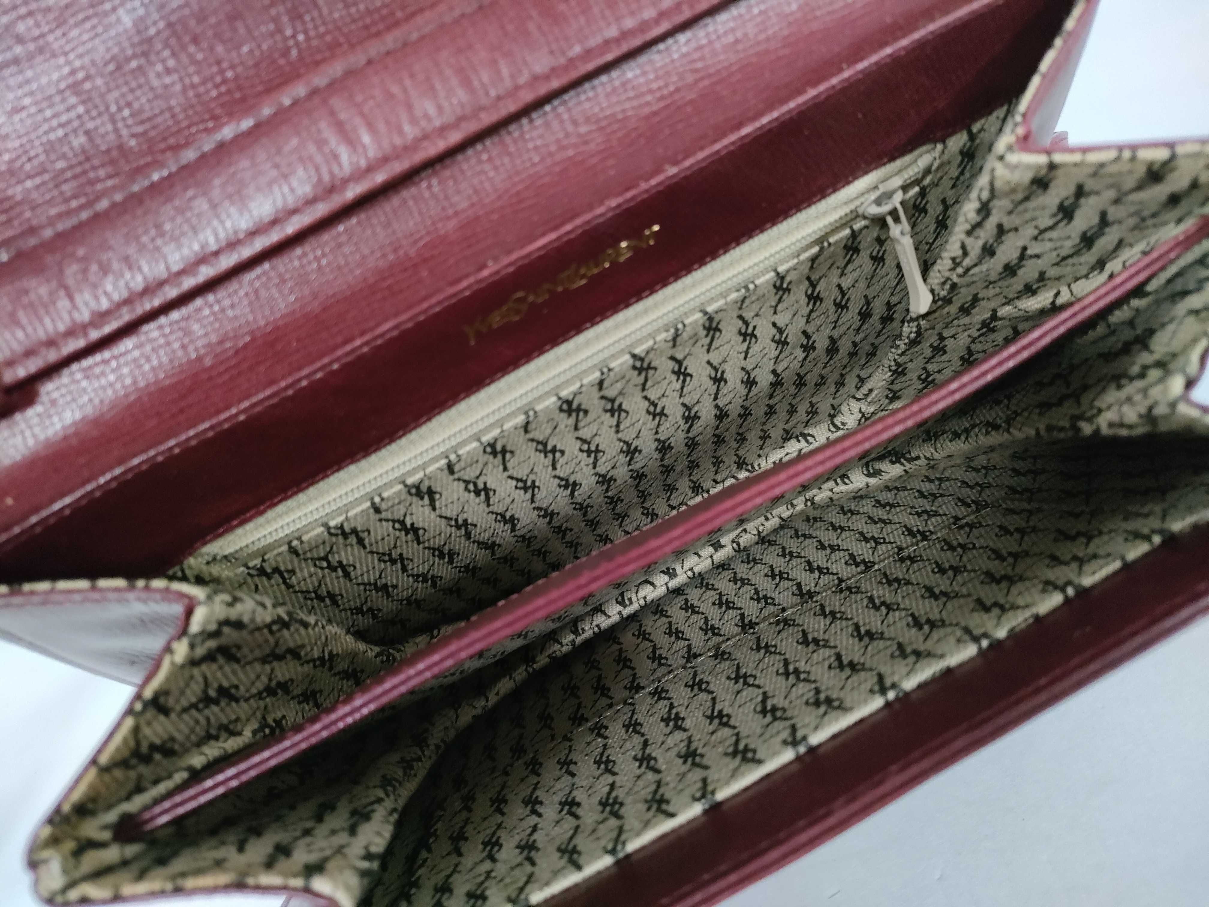 Leather Shoulder Bag, Vintage Shoulder Bag, Bordeaux Shoulder Bag — view 9