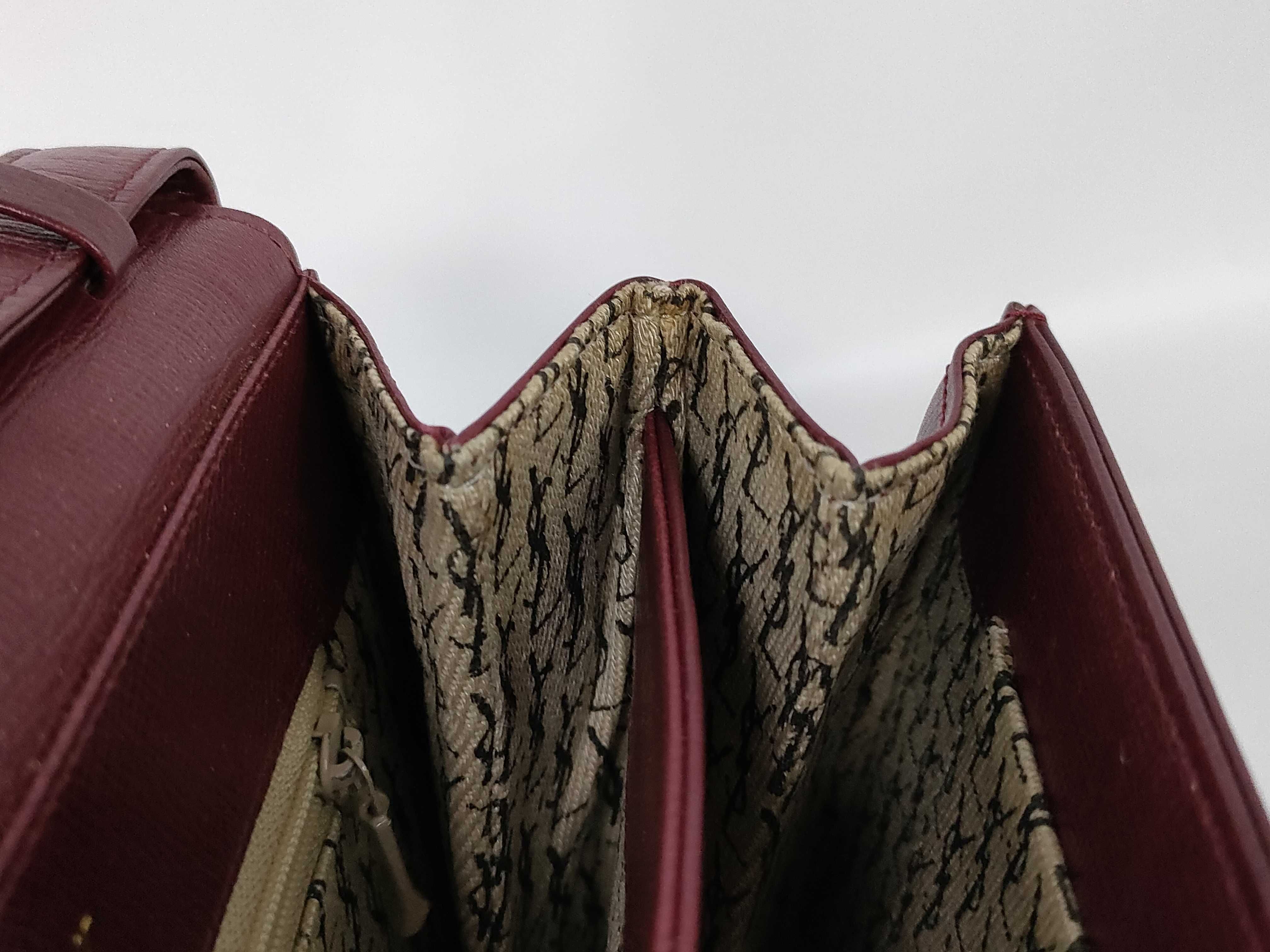 Leather Shoulder Bag, Vintage Shoulder Bag, Bordeaux Shoulder Bag — view 10