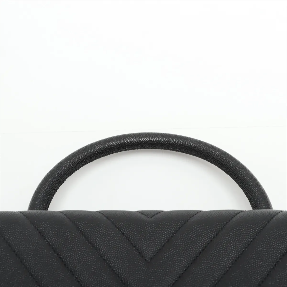 [Individually wrapped] Chanel Coco Handle 29 S caviar skin 2WAY handbag chevron black metal fittings 26351877 26th series A92991 — view 6