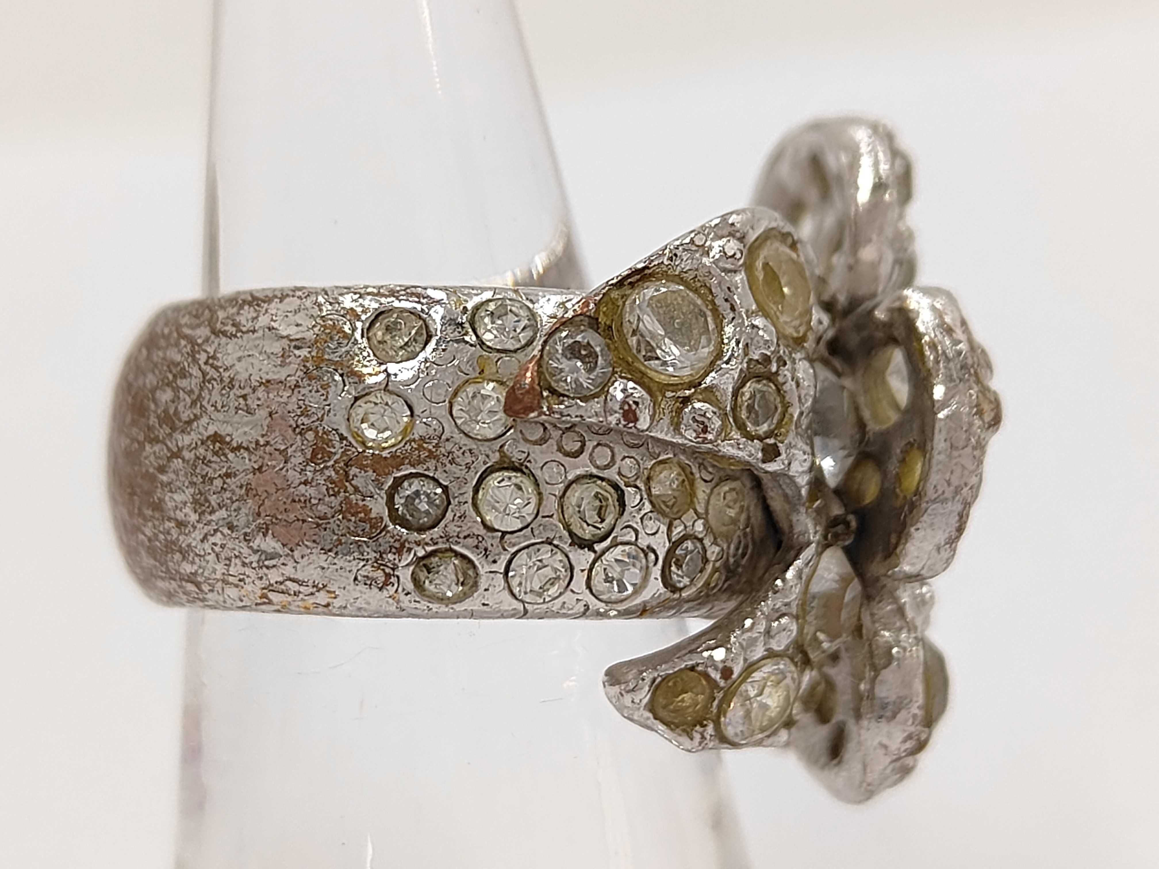 Rhinestone Ring, Silver Ring — view 4